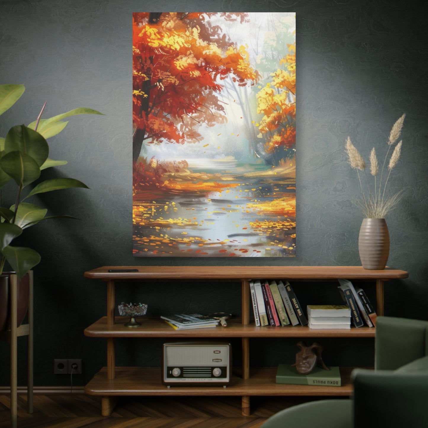 Autumn Serenity Canvas Art, Fall Decor, Nature Wall Art, Seasonal Home Decoration, Cozy Living Room Art
