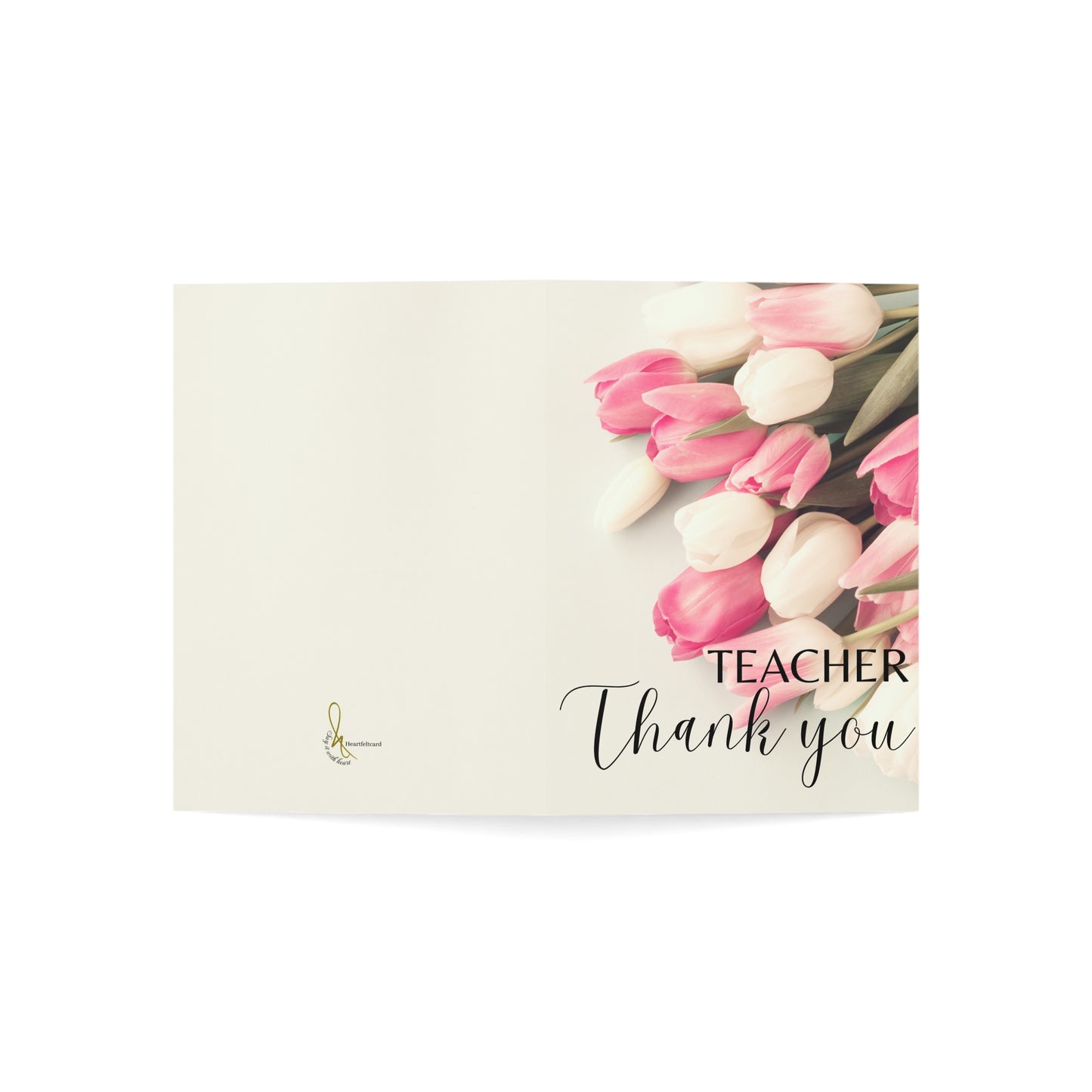 Floral Teacher Thank You Greeting Cards, 1-50 Pack, Appreciation Card Set, Birthday Cards, Note Cards