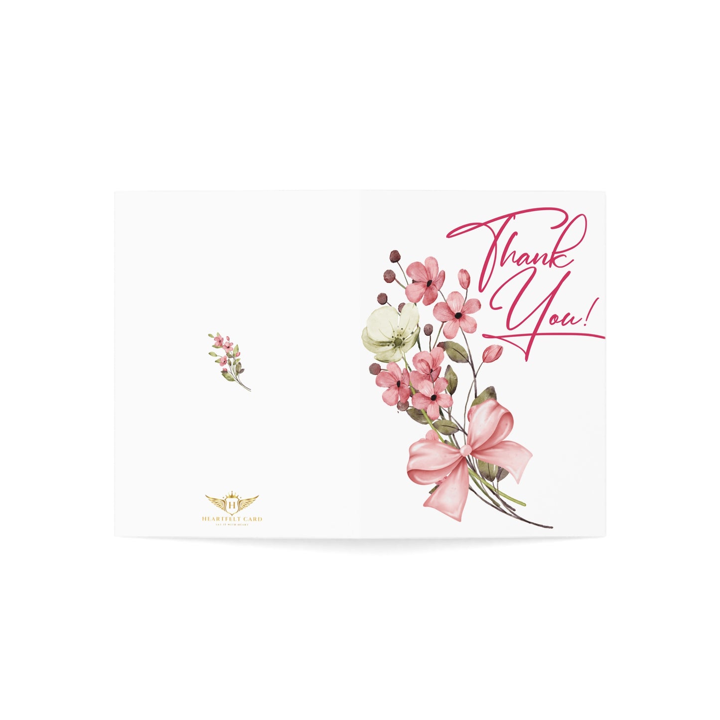 Floral Thank You Greeting Cards, Handmade Card Set, Birthday Cards, Thank You Notes, Elegant Stationery, Gift Card Envelopes