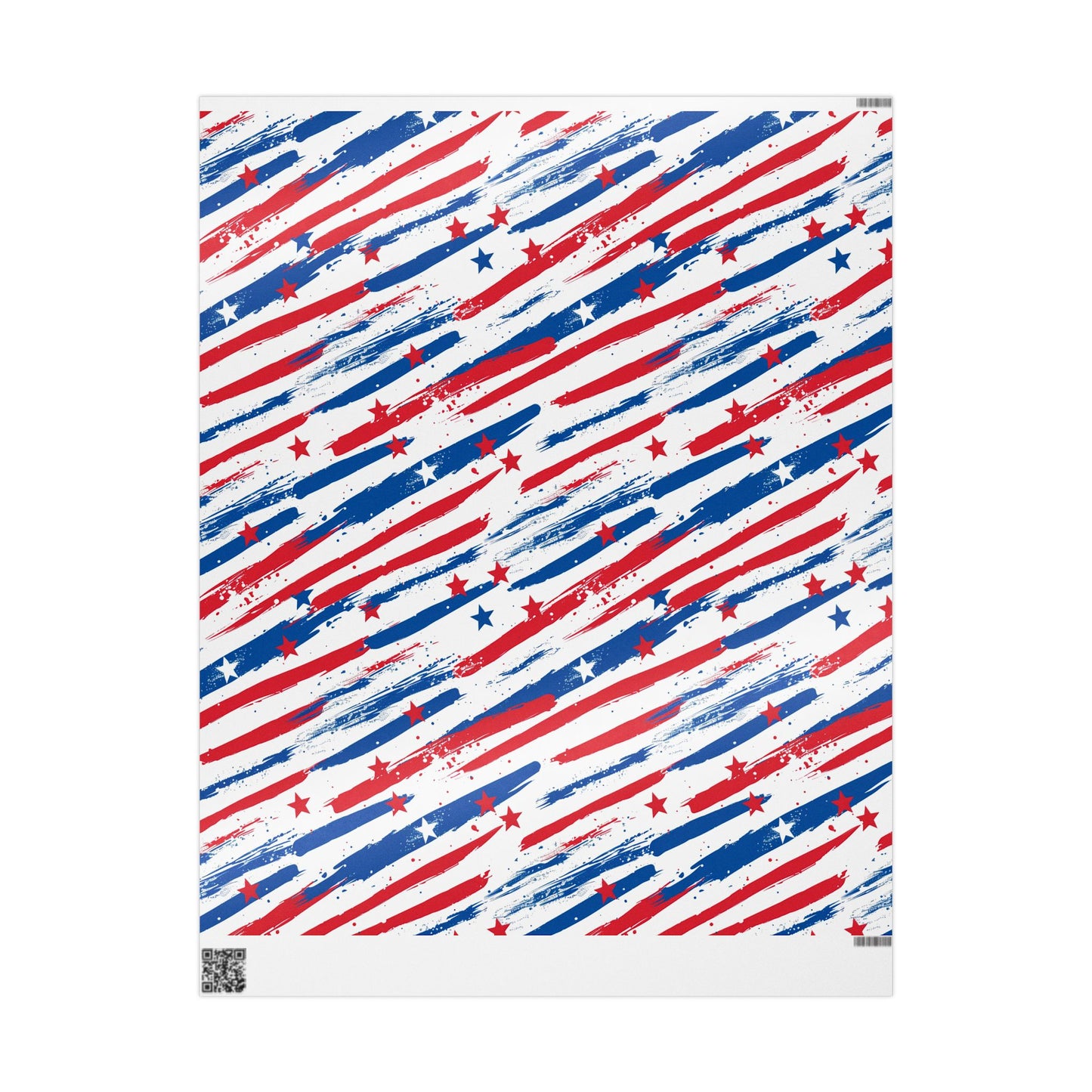 Patriotic Wrapping Paper - Celebratory Gift Wrap for Independence Day, Memorial Day, Veterans Day, Party Supplies, USA Decor