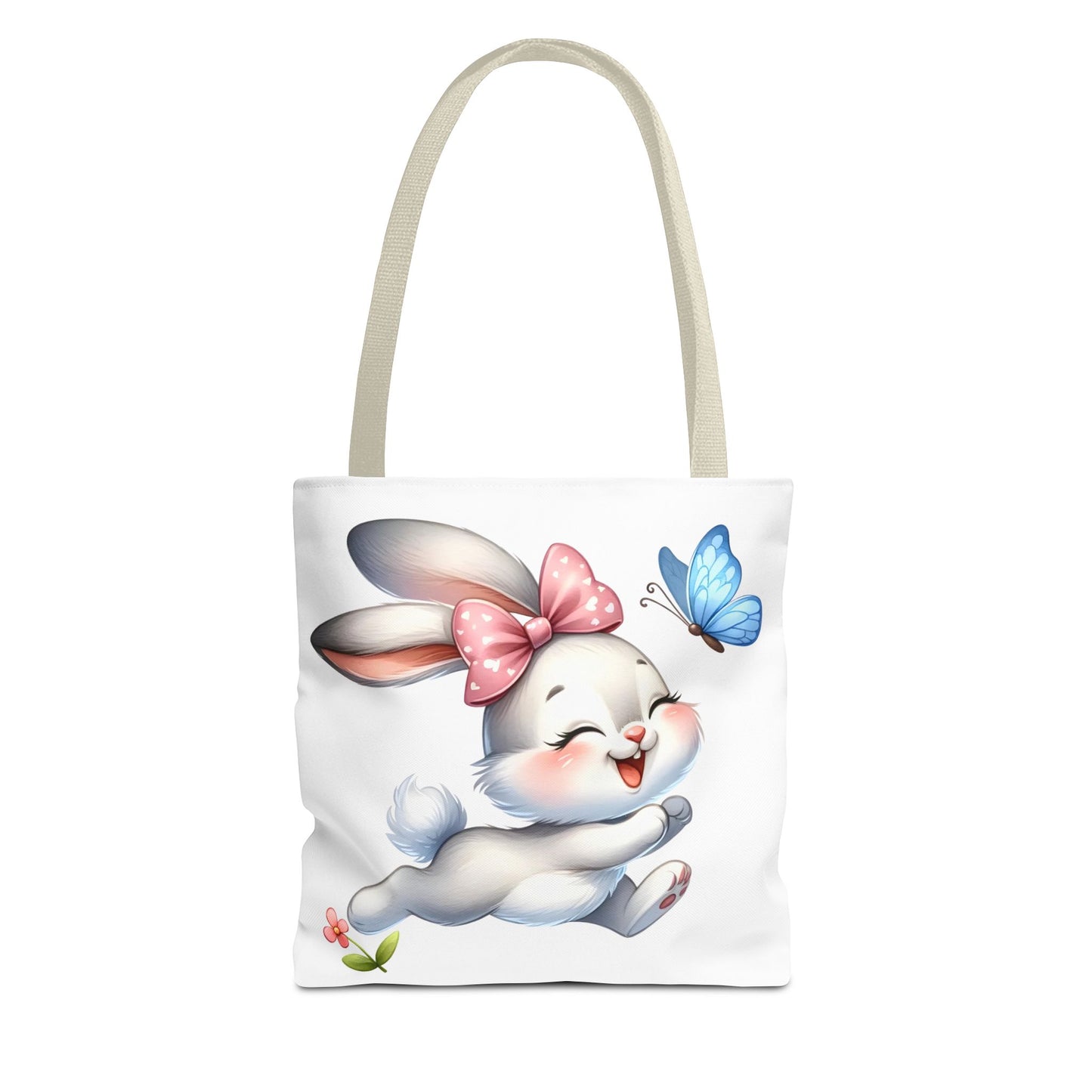 Cute Bunny Tote Bag - Stylish, Practical, Spring Decor, Easter Gift, Floral Shopping
