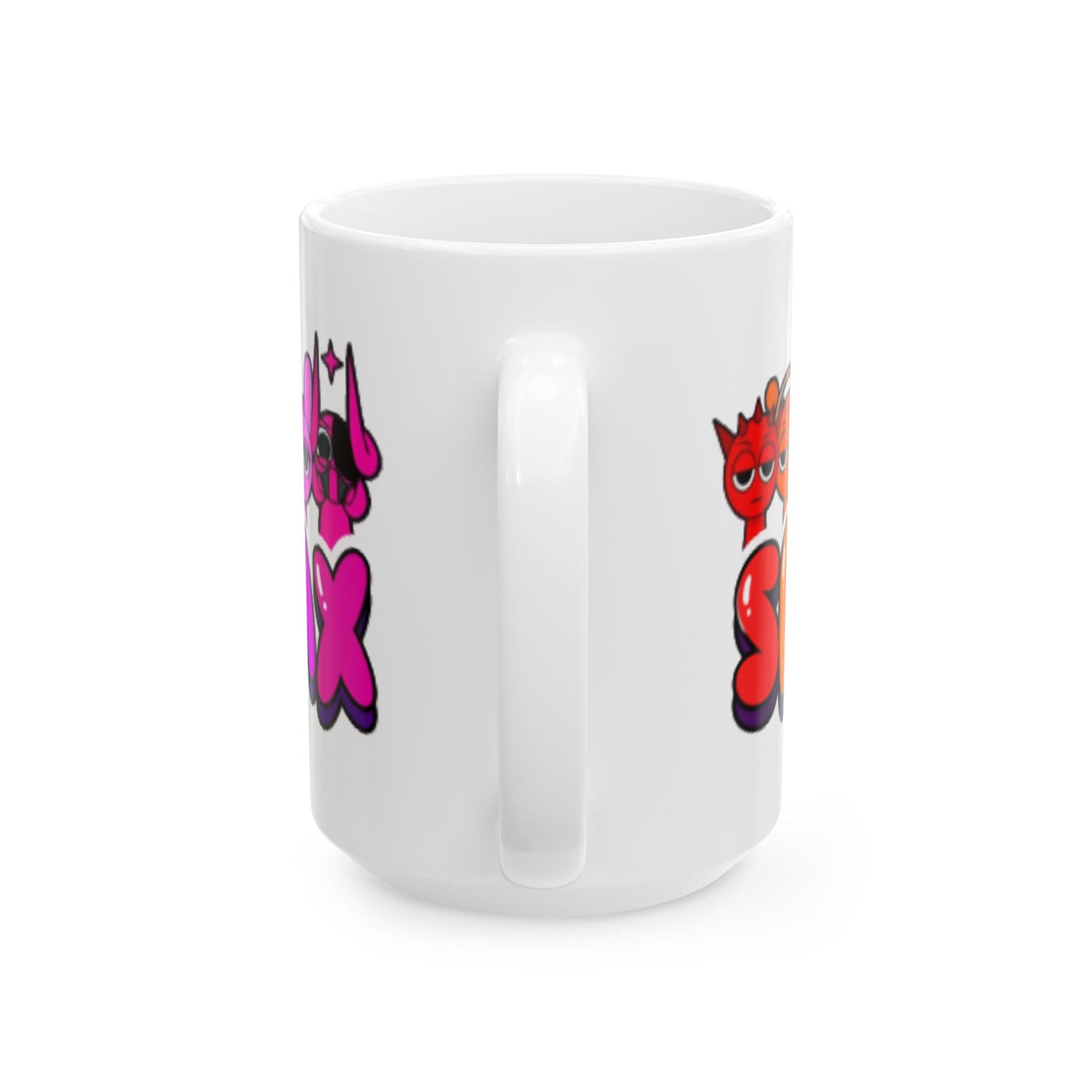 Fun Colorful Sprunki Ceramic Coffee Mug - Perfect Gift for Kids and Gamers
