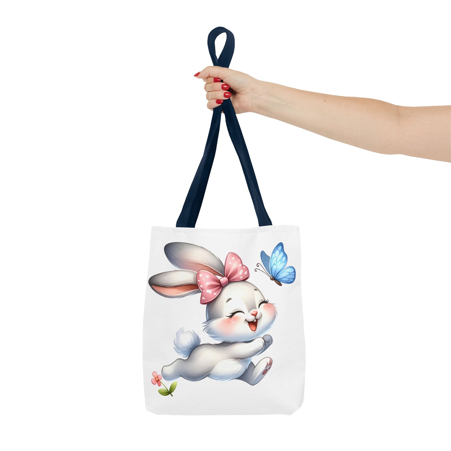 Cute Bunny Tote Bag - Stylish, Practical, Spring Decor, Easter Gift, Floral Shopping