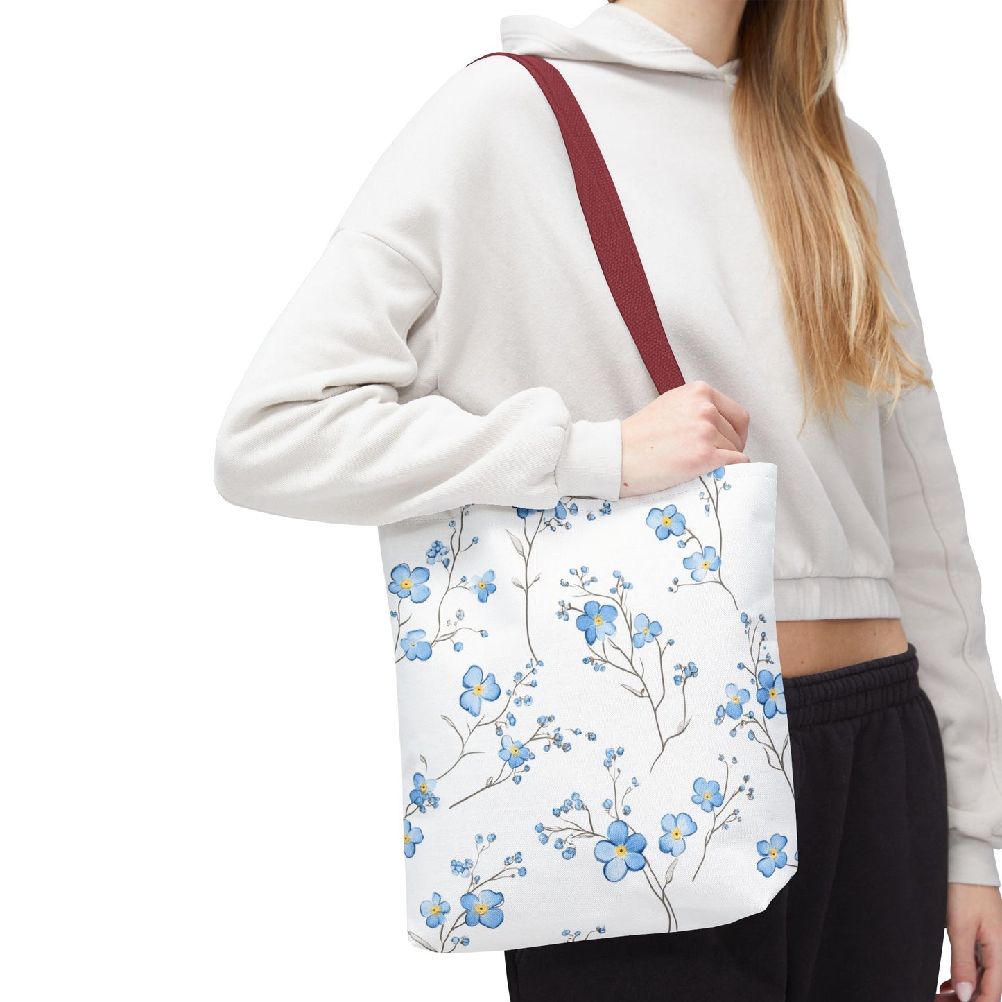 Floral Tote Bag, Stylish Shopping Bag, Eco-Friendly Tote, Spring Floral Design, Perfect for Everyday Use
