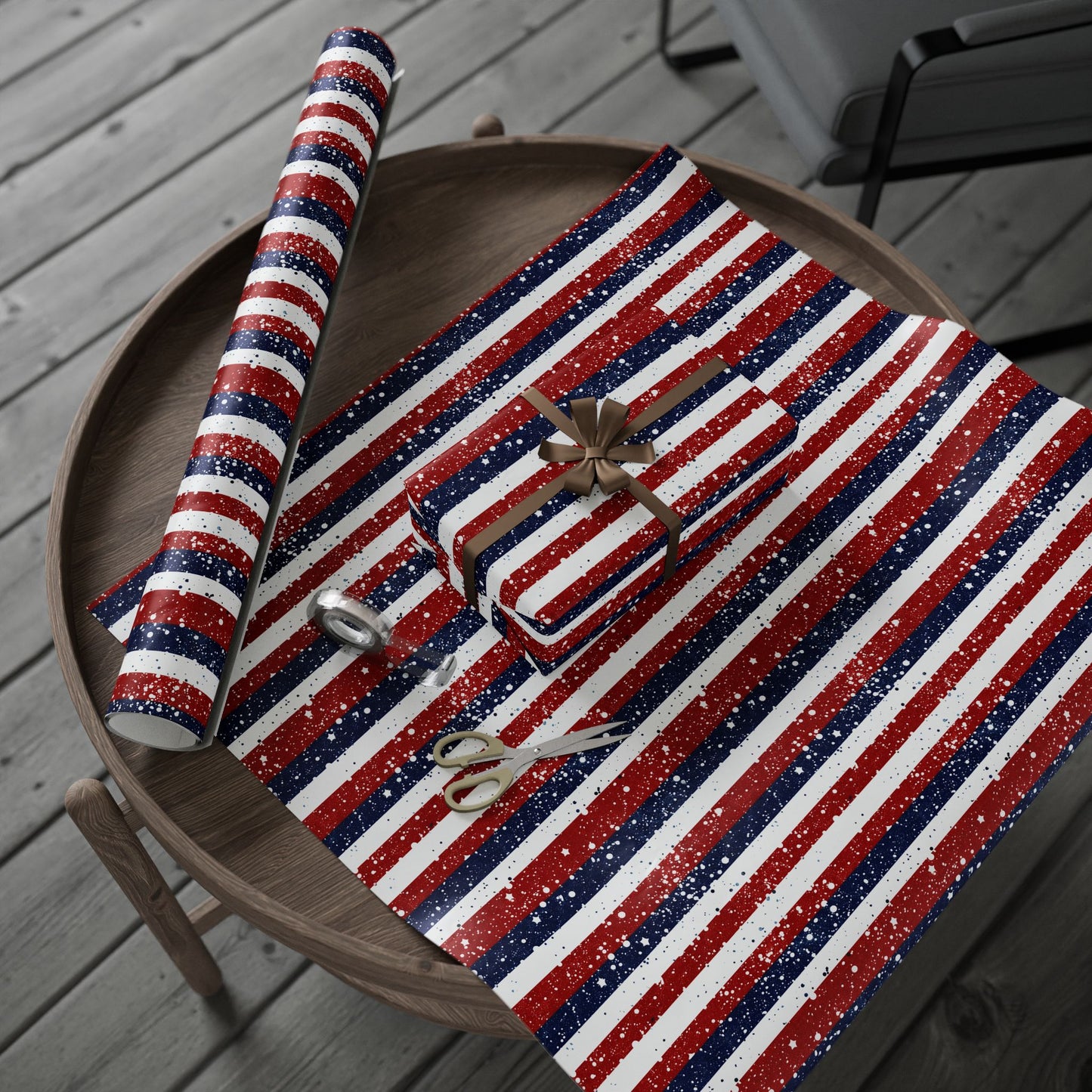 Patriotic Wrapping Paper for Holidays - Festive Gift Wrap, Independence Day, Memorial Day, Birthday, All Occasions