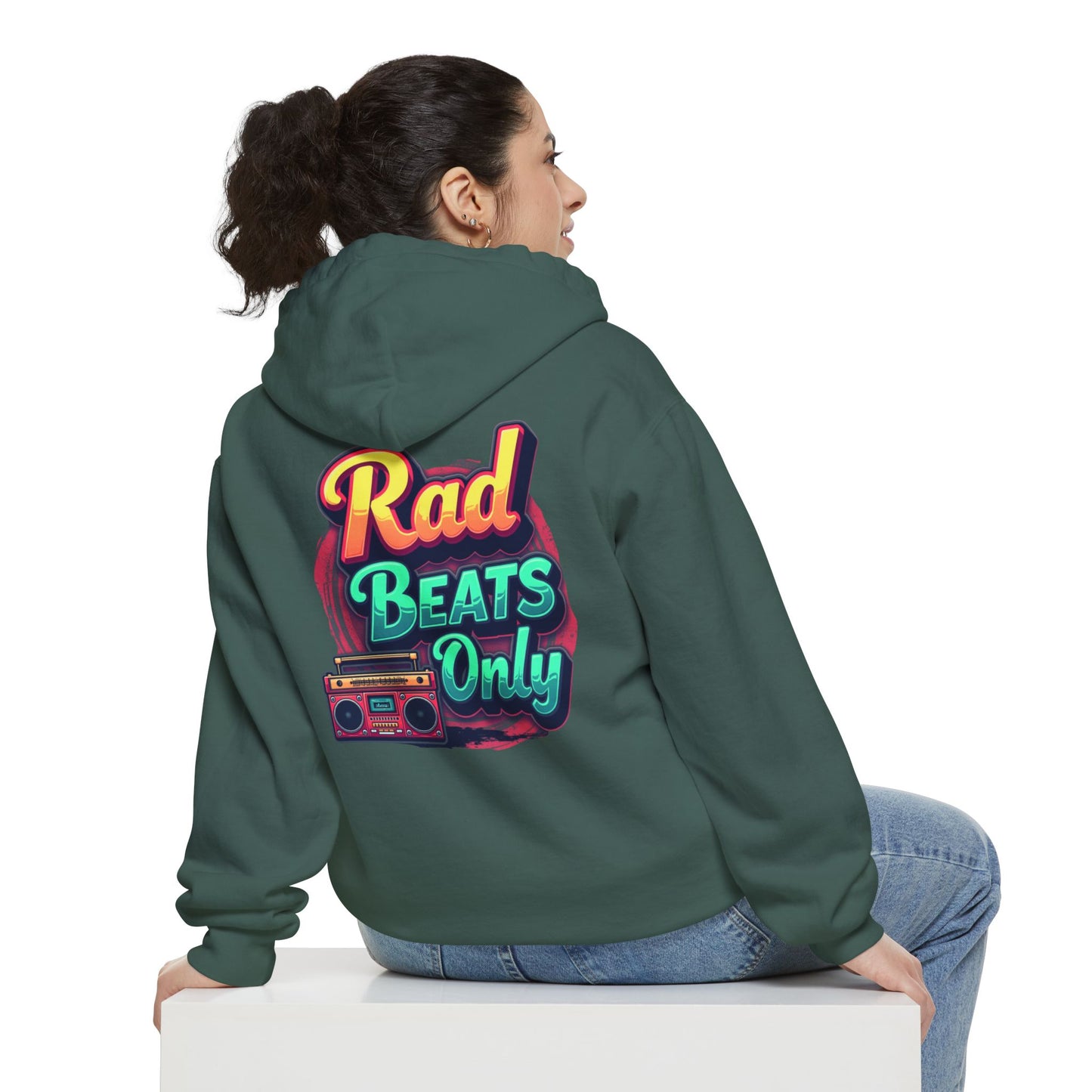 Rad Beats Unisex Hoodie, Music Lover Gift, Fun Retro Apparel, Unique Streetwear, Perfect for Casual Outfits