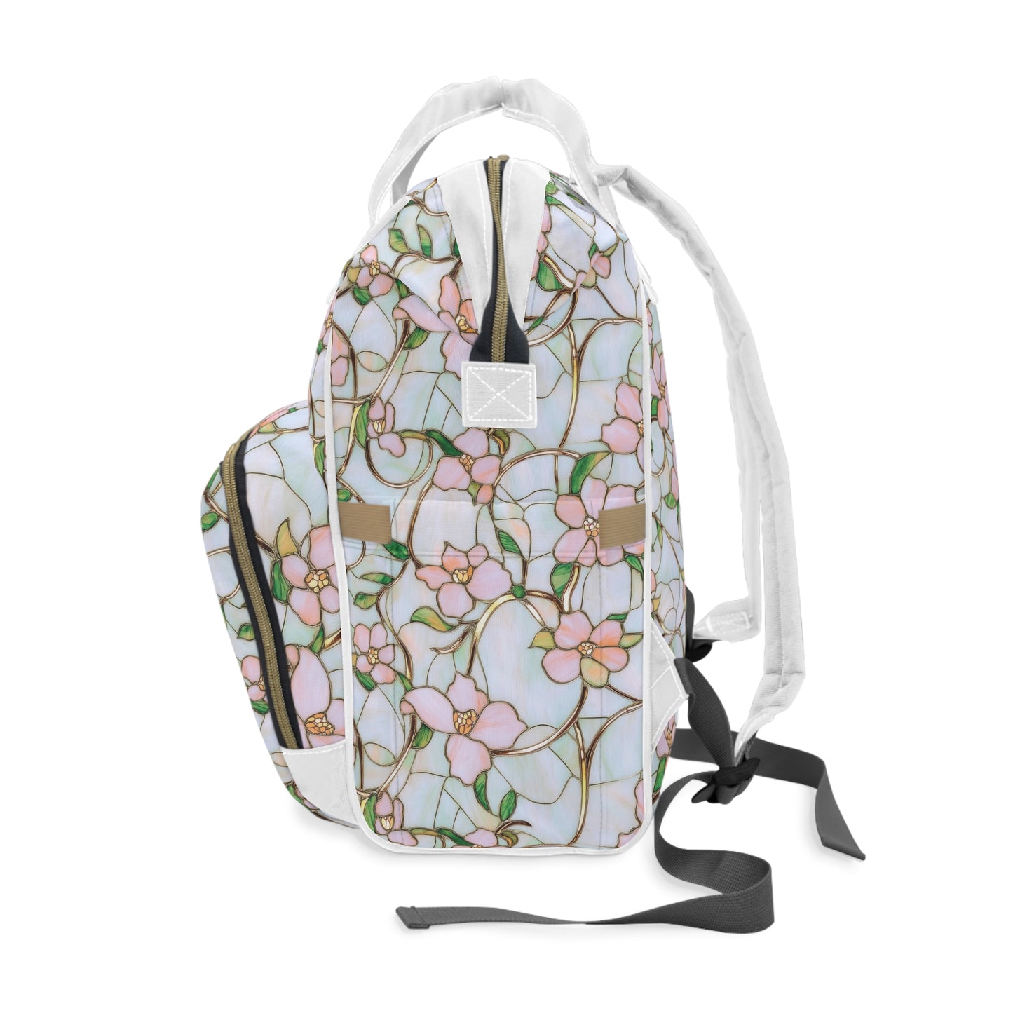 Floral Diaper Backpack for Moms, Stylish Baby Bag, Travel Diaper Bag, Practical Nursery Backpack, Cute Baby Shower Gift