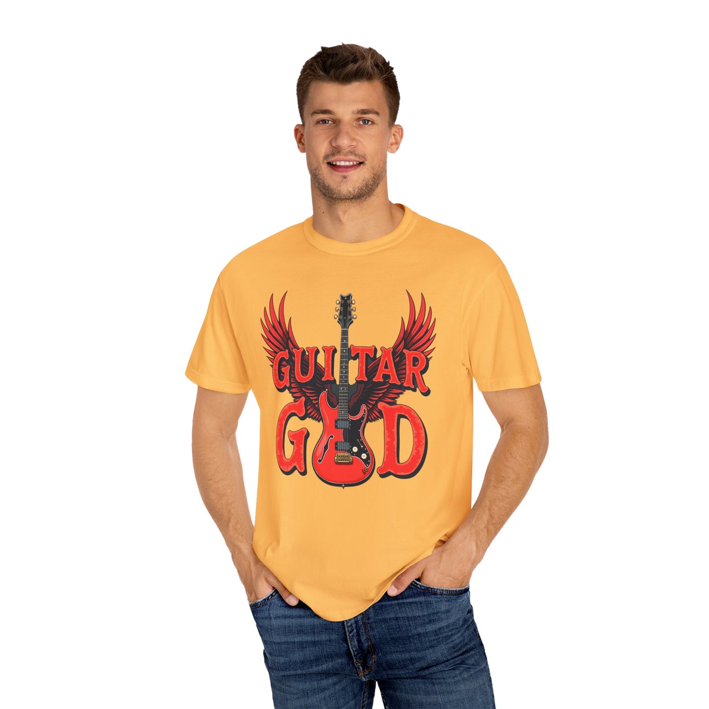 Guitar God T-Shirt, Music Lover Gift, Unisex Graphic Tee, Rock & Roll Apparel, Concert Outfit, Gift for Musicians