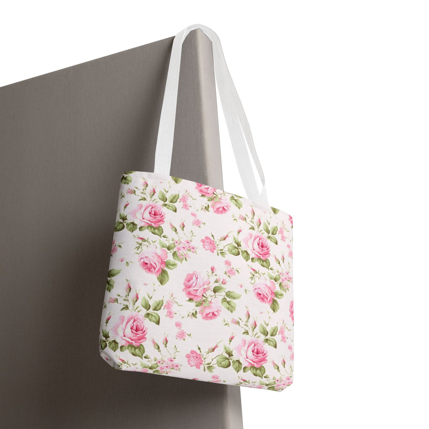 Floral Tote Bag, Rose Pattern Shoulder Bag, Stylish Eco-Friendly Shopper, Gift for Her, Spring Summer Accessory