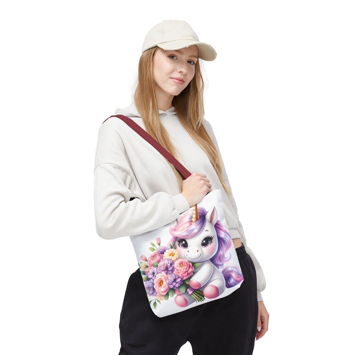 Cute Unicorn Tote Bag, Flower Girl Gift, Kids Birthday Party, Magical Purse for Women, Eco-Friendly Shopping Bag