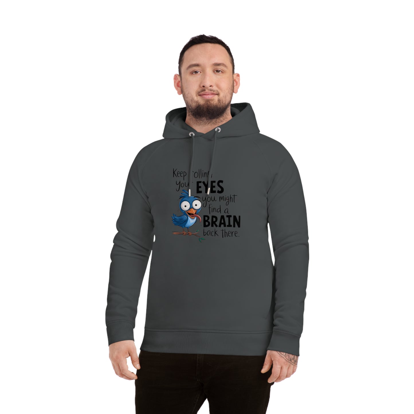 Funny Owl Hooded Sweatshirt, Keep Rolling Your Eyes Hoodie, Cute Animal Hoodie, Gift for Bird Lovers, Cozy Humor Clothing