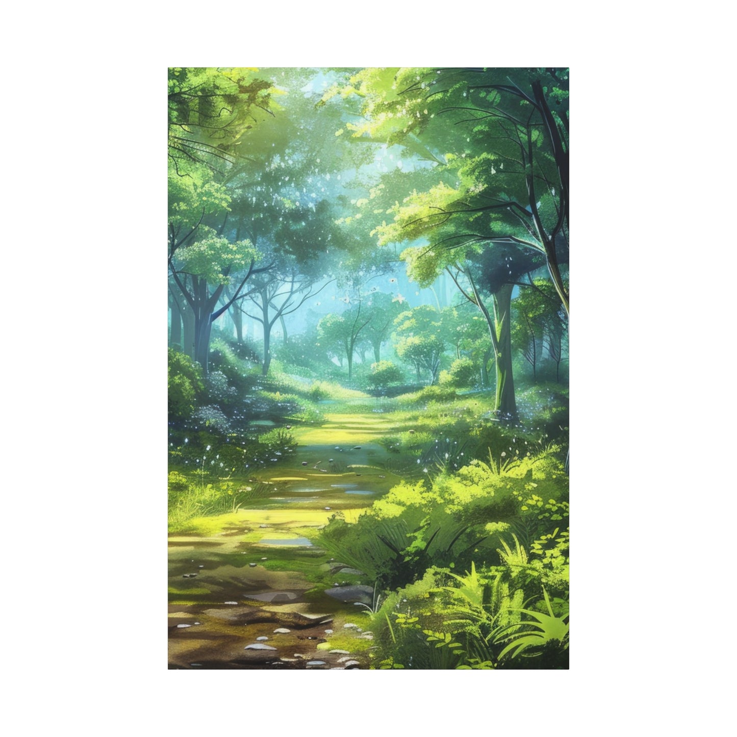 Serene Forest Canvas Print, Nature Wall Art, Home Decor, Gift for Nature Lovers, Eco-Friendly Artwork, Meditation Decoration