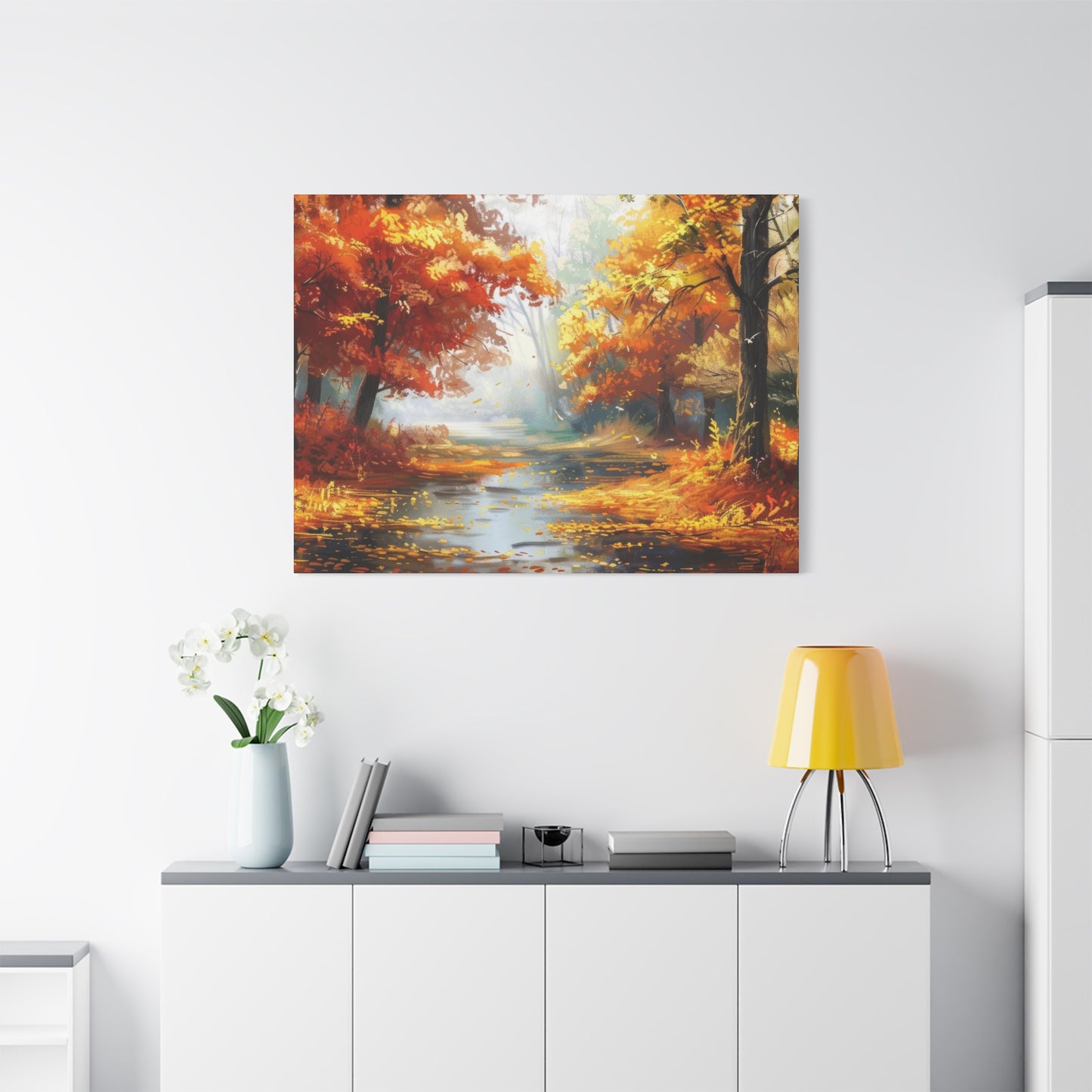 Autumn Serenity Canvas Print, Fall Decor, Home Wall Art, Nature Artwork, Gift for Nature Lovers, Cozy Decorating