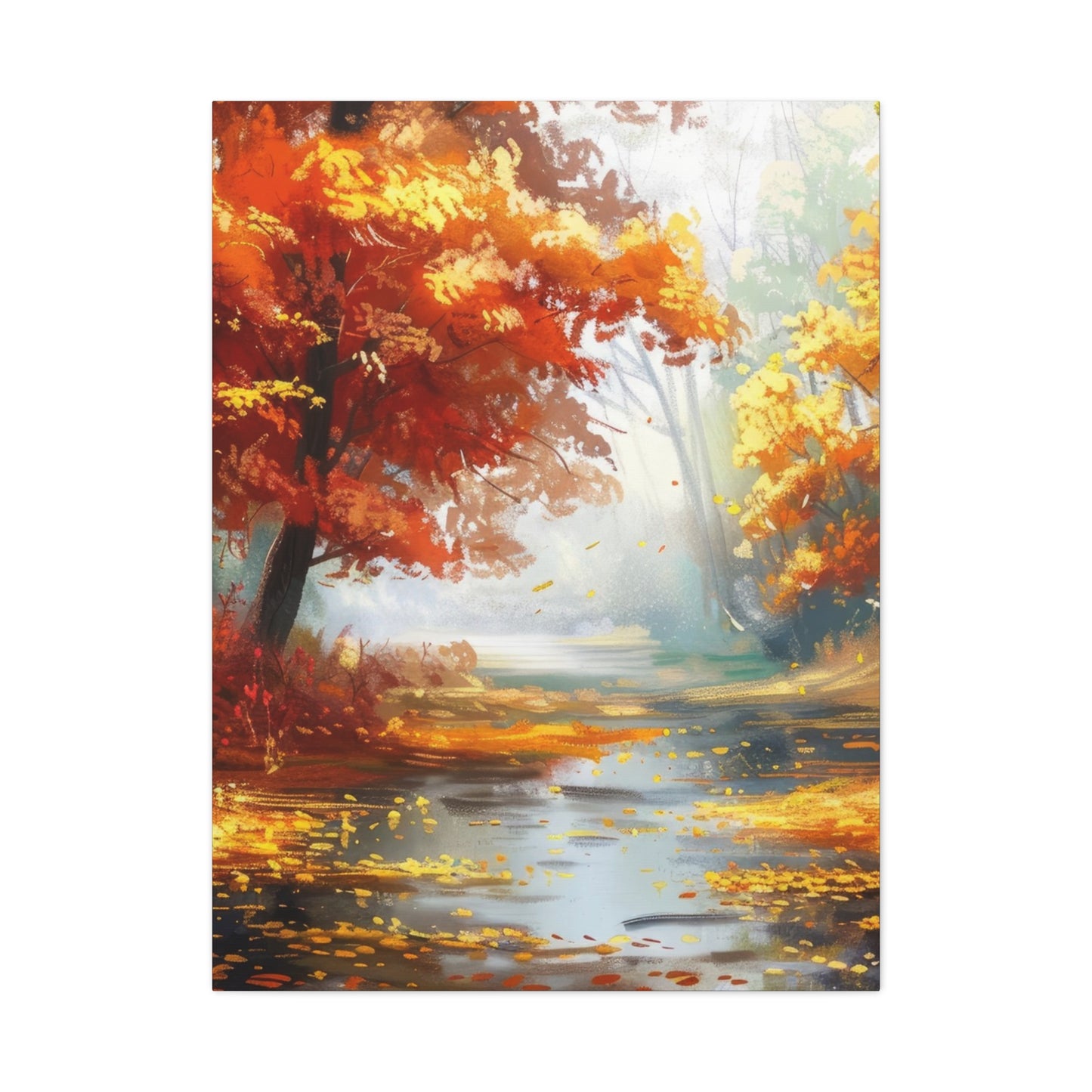 Autumn Serenity Canvas Print, Fall Decor, Home Wall Art, Nature Artwork, Gift for Nature Lovers, Cozy Decorating