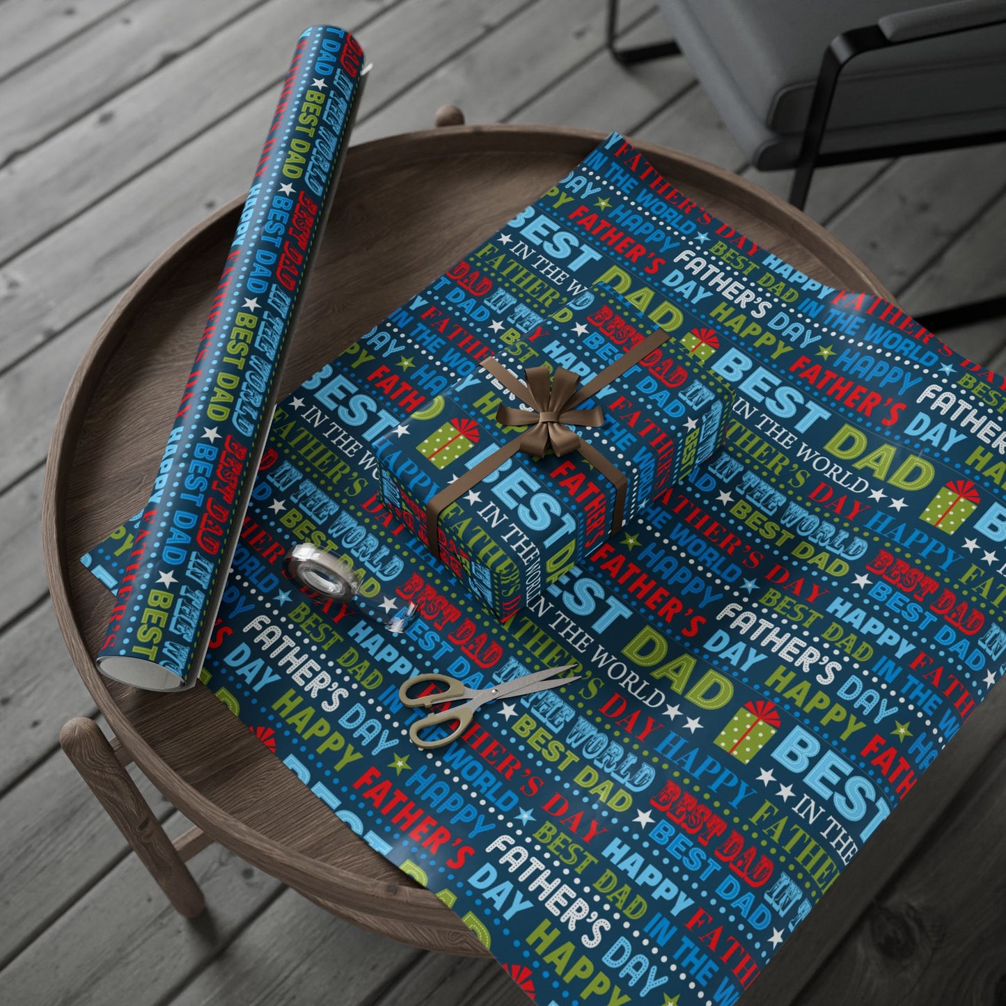 Father's Day Wrapping Paper, Festive Gift Wrap for Dads, Birthday Wrapping Paper, Best Dad Gift Wrap, Male Birthday Celebration