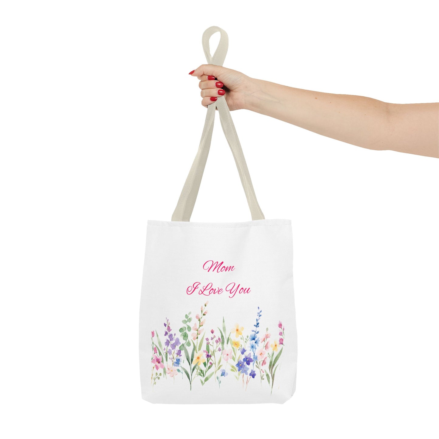 Floral Tote Bag for Moms, Mother's Day Gift, Reusable Shopping Bag, Elegant Floral Design, Eco-Friendly Mom Purse, Daily Use Bag