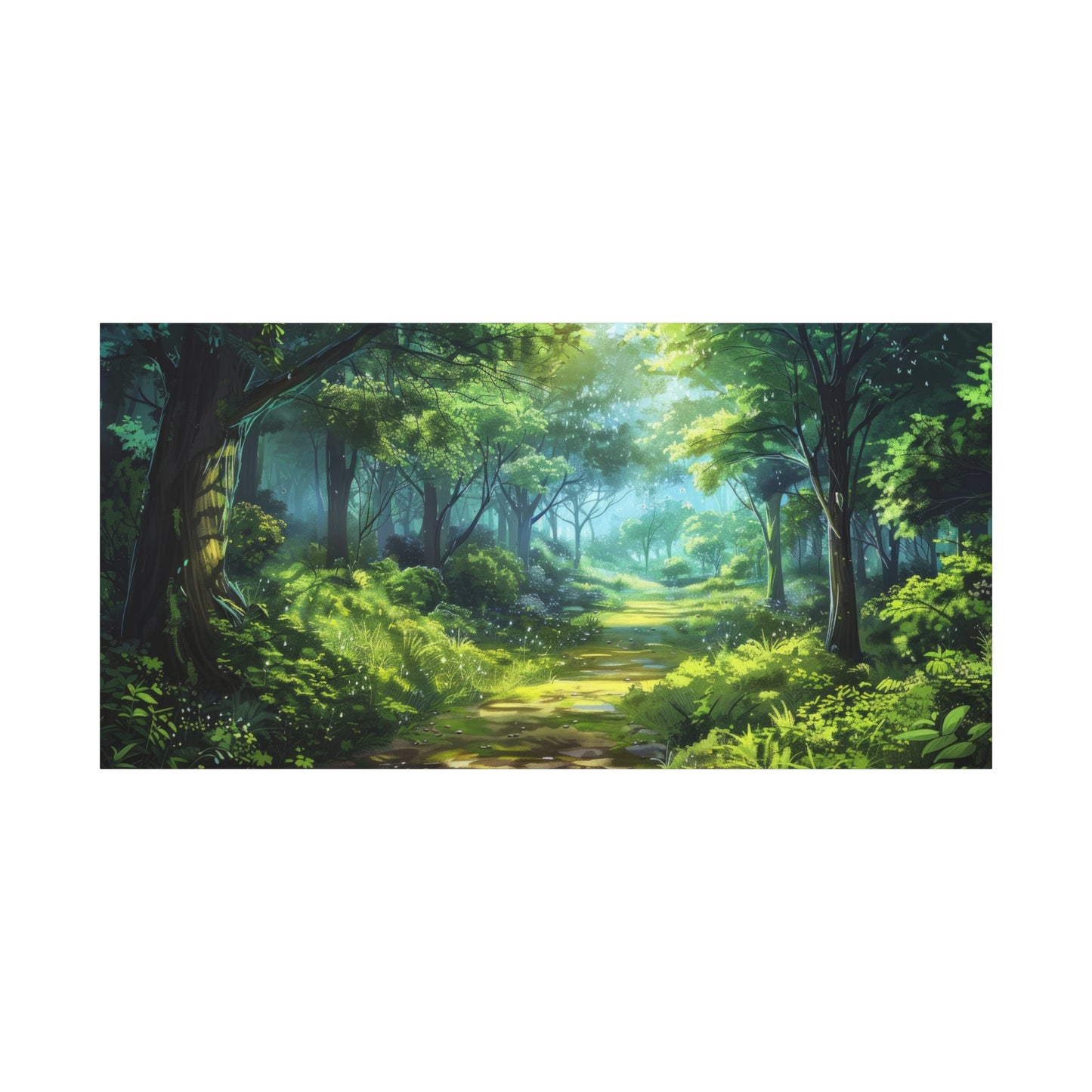 Serene Forest Canvas Print, Nature Wall Art, Home Decor, Gift for Nature Lovers, Eco-Friendly Artwork, Meditation Decoration