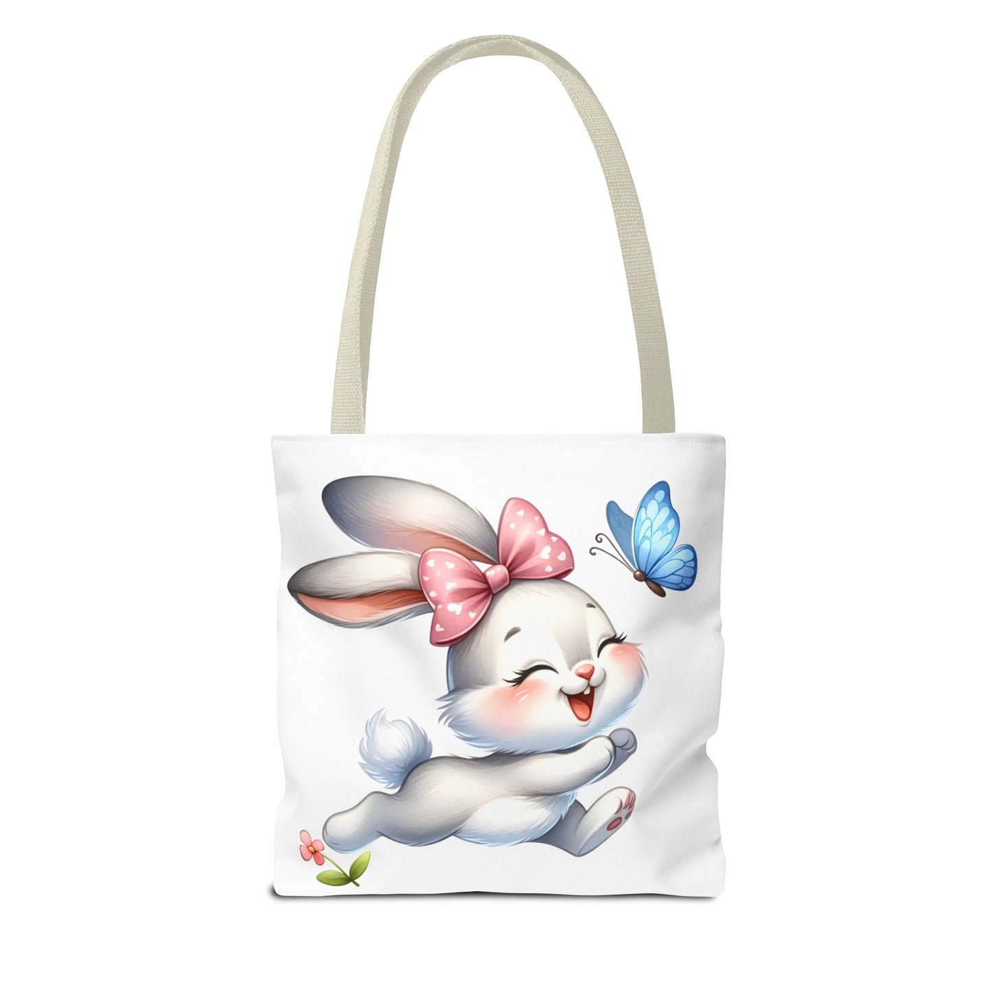 Cute Bunny Tote Bag - Stylish, Practical, Spring Decor, Easter Gift, Floral Shopping
