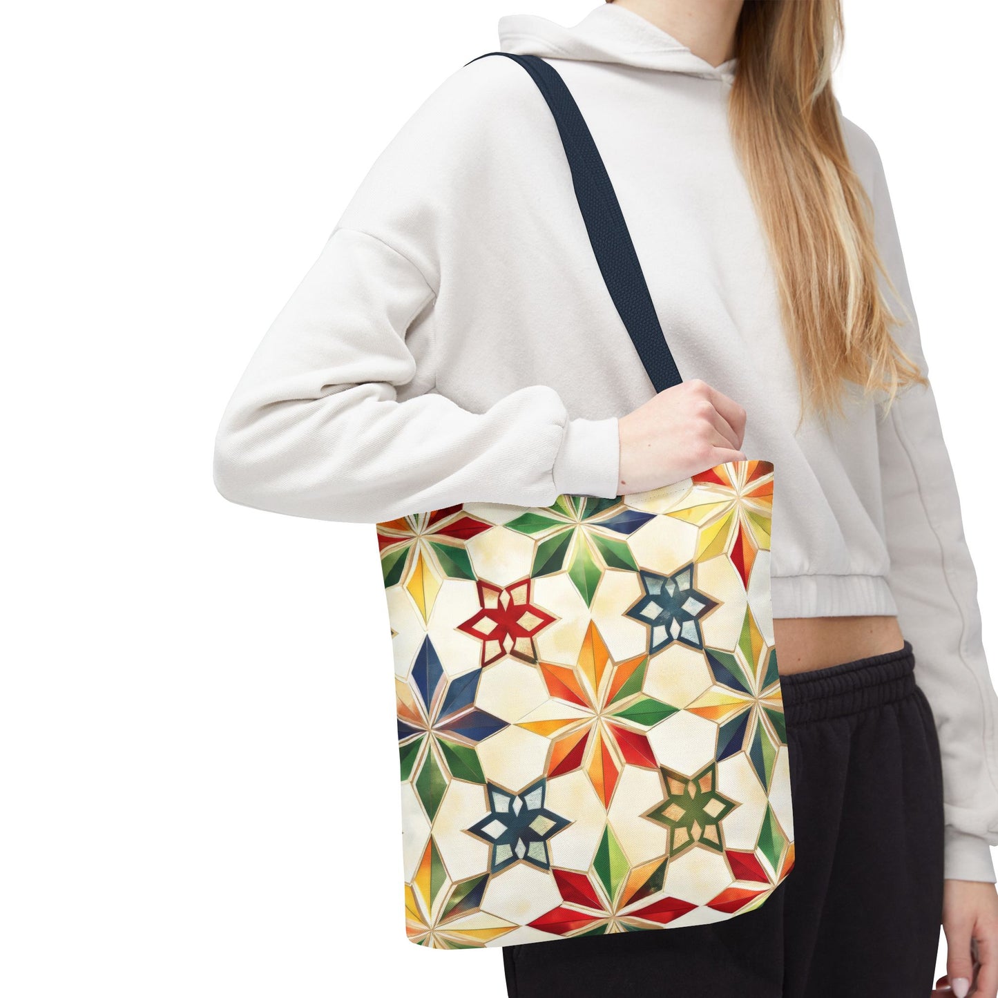 Colorful Geometric Tote Bag - Versatile Shopping Bag, Beach Tote, Gym Bag, Eco-Friendly Gift, Travel Companion