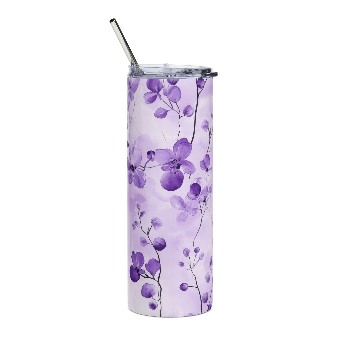 Floral Stainless Steel Tumbler, 20oz - Reusable Travel Mug, Perfect for Gifts, Parties, Home & Office, Hydration & Coffee Lovers