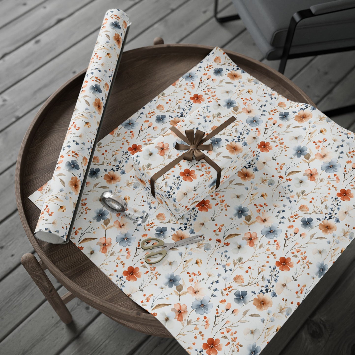 Floral Wrapping Paper, Gift Wrap, Holiday Wrap, Birthday Present, Eco-Friendly Decorations