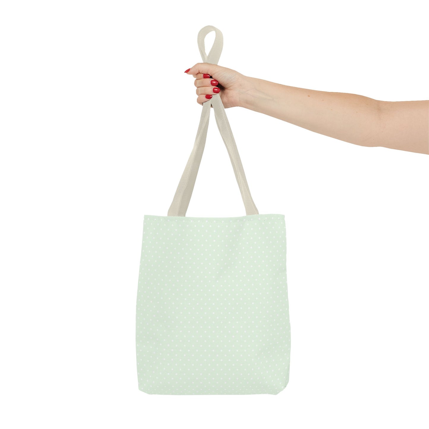 Mint Polka Dot Tote Bag | Stylish Eco-Friendly Day Bag, Beach Tote, Shopping Bag, Gift for Her, Everyday Purse