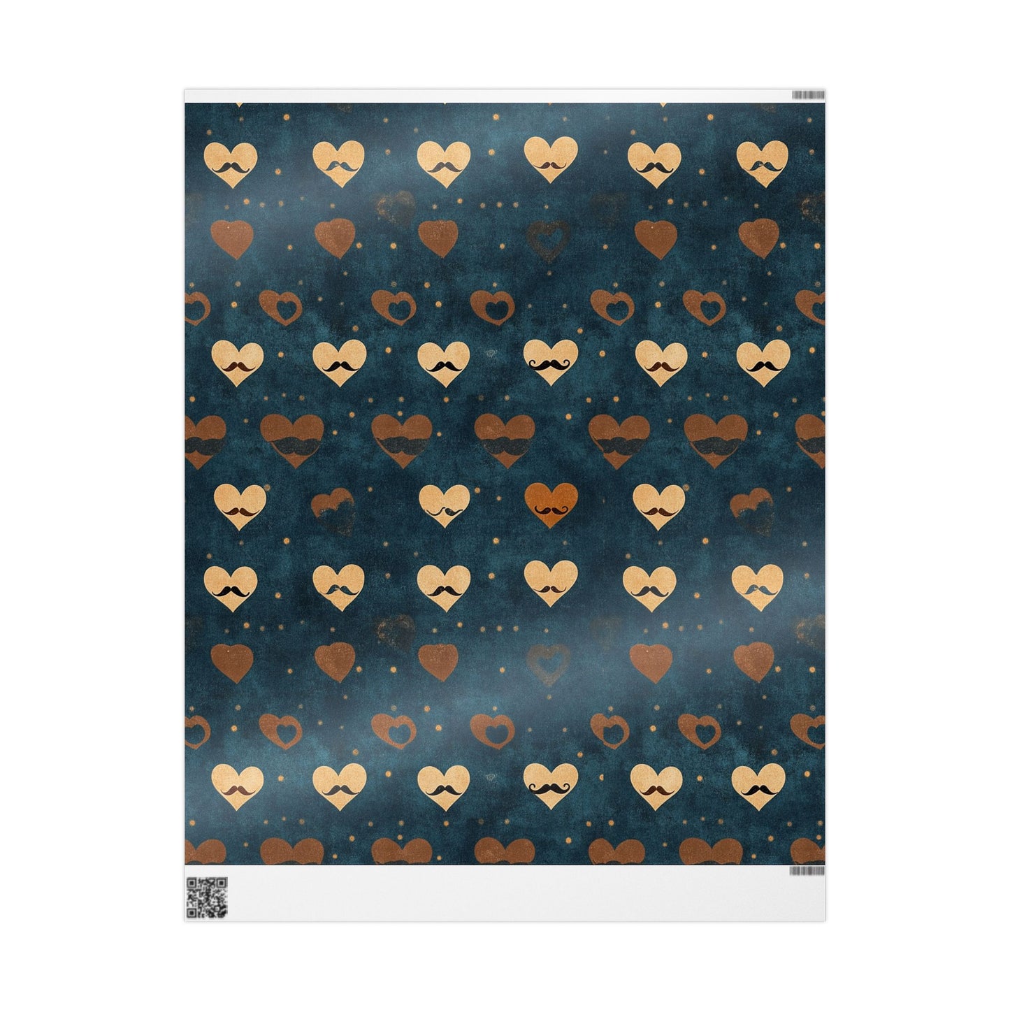 Heart Pattern Wrapping Paper, Romantic Gift Wrap, Valentine's Day, Birthday Present, Eco-Friendly Packaging, Rustic Decor