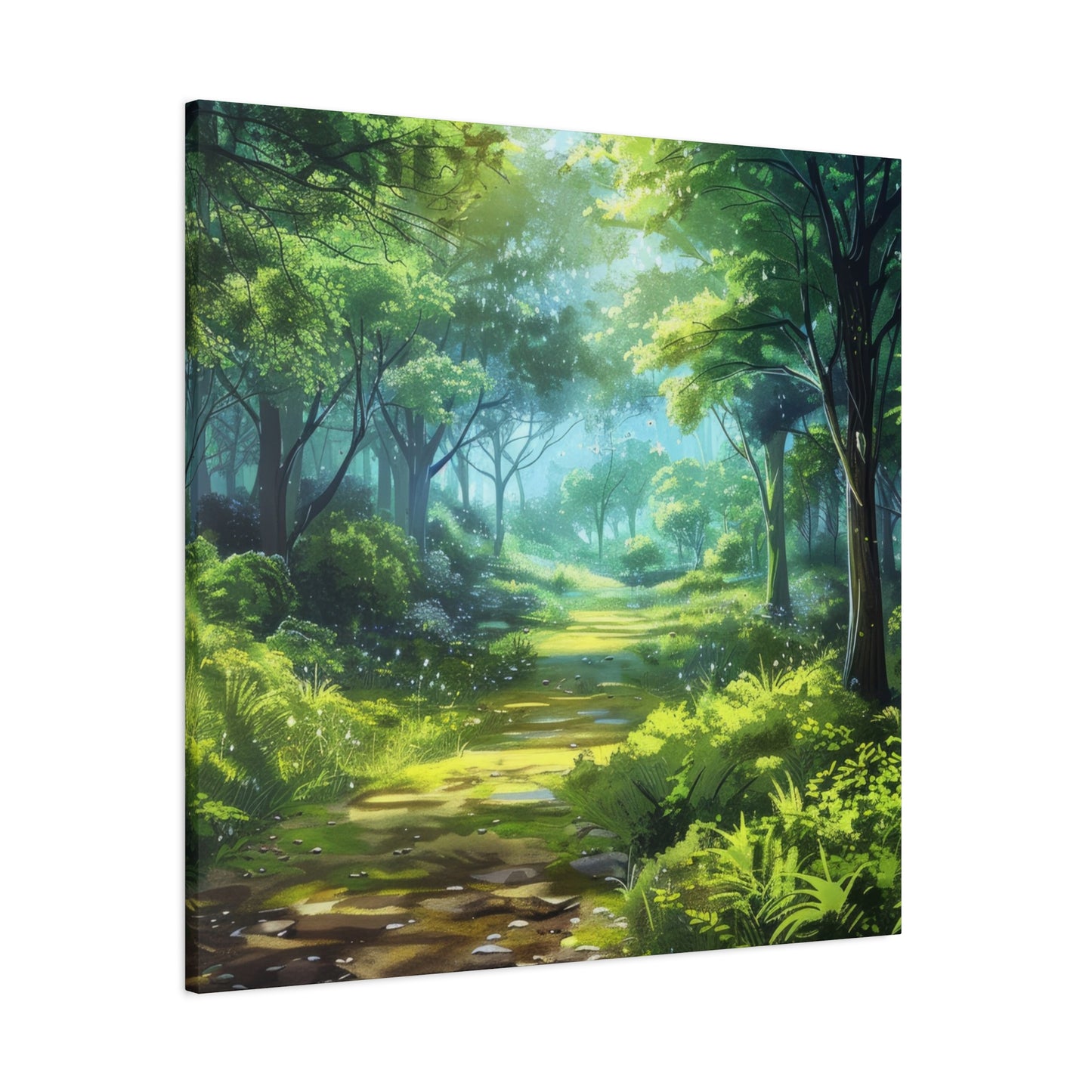 Serene Forest Canvas Print, Nature Wall Art, Home Decor, Gift for Nature Lovers, Eco-Friendly Artwork, Meditation Decoration