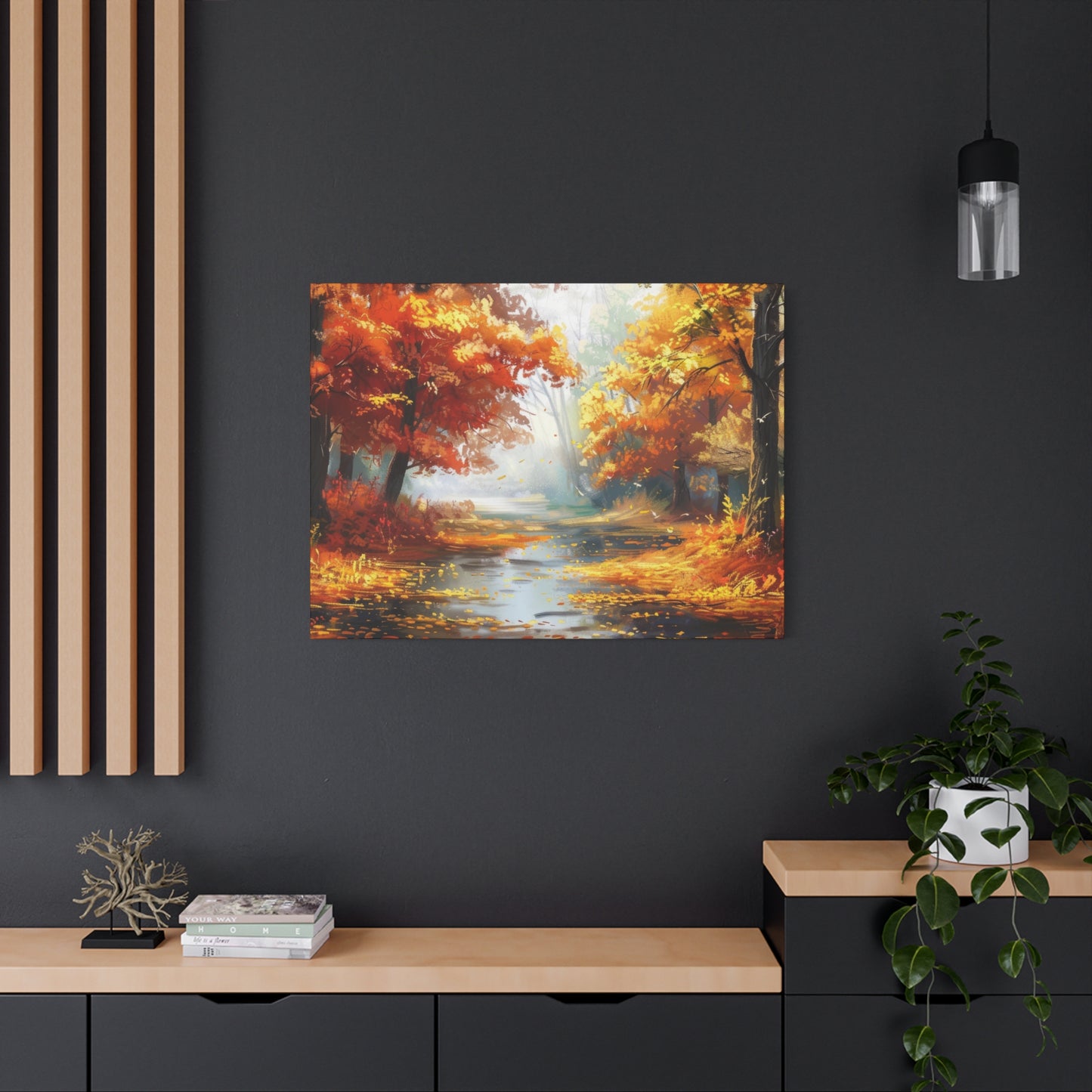 Autumn Serenity Canvas Print, Fall Decor, Home Wall Art, Nature Artwork, Gift for Nature Lovers, Cozy Decorating