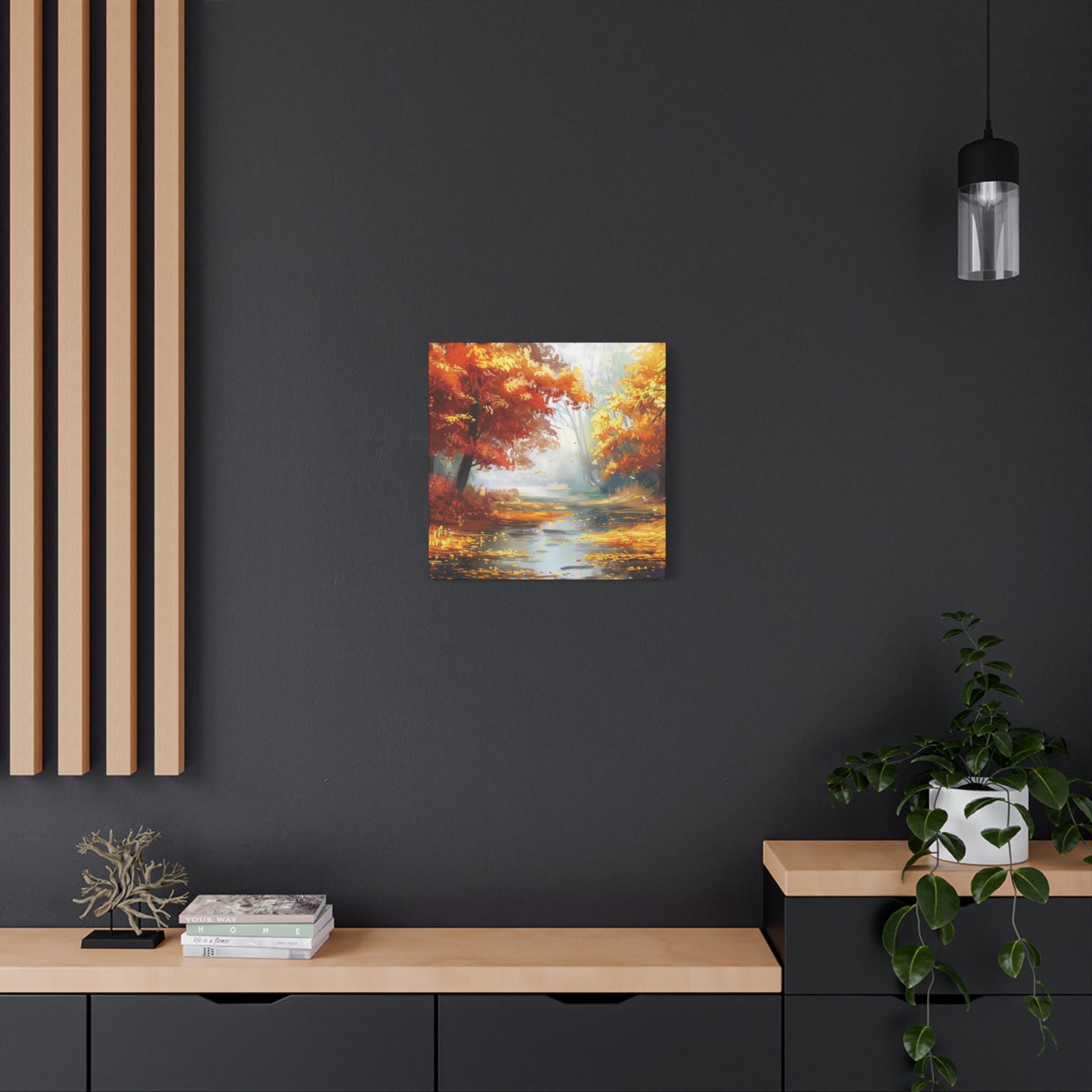 Autumn Serenity Canvas Art, Fall Decor, Nature Wall Art, Seasonal Home Decoration, Cozy Living Room Art