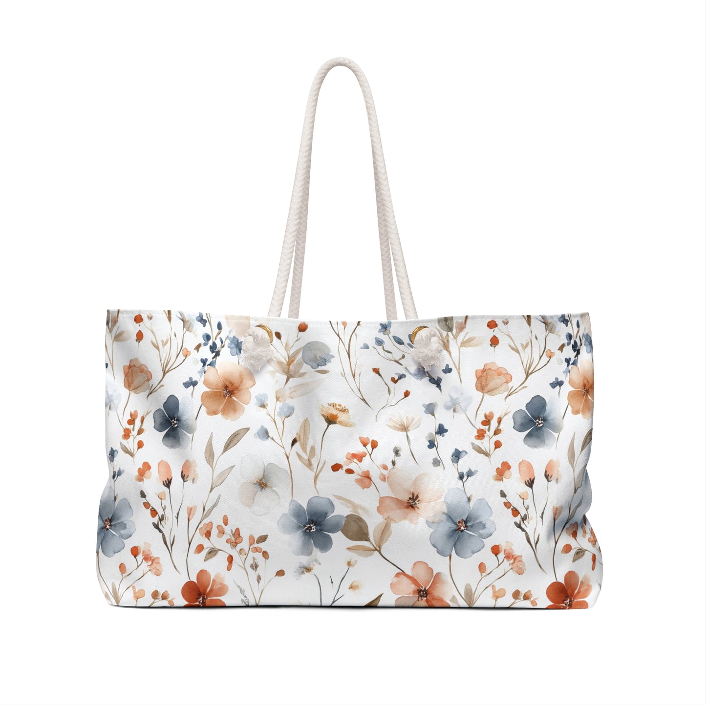 Floral Weekender Bag, Weekend Travel Tote, Stylish Gym Bag, Floral Overnight Bag, Eco-Friendly Tote Bag, Chic Beach Bag