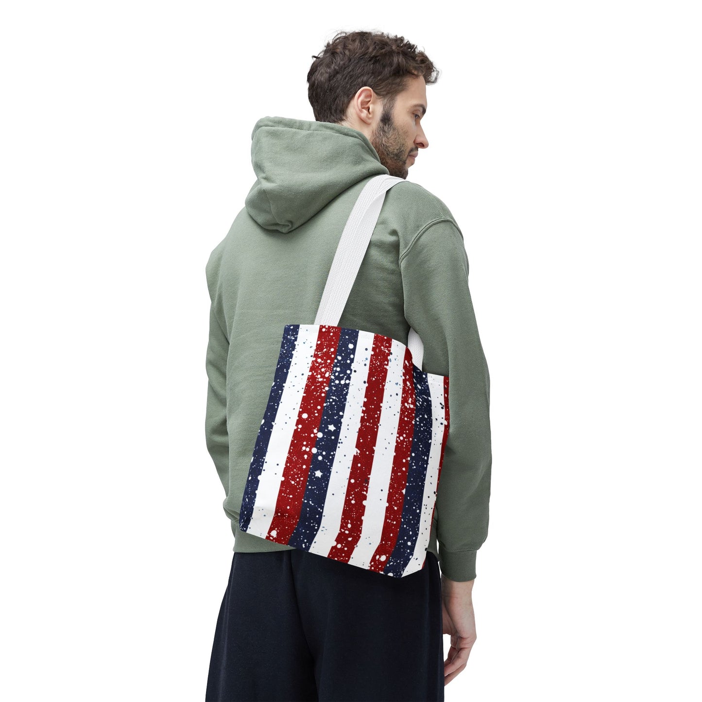 Patriotic Tote Bag, USA Flag Tote, Fourth of July Bags, Beach Bag, Independence Day Shopper, American Pride Accessory