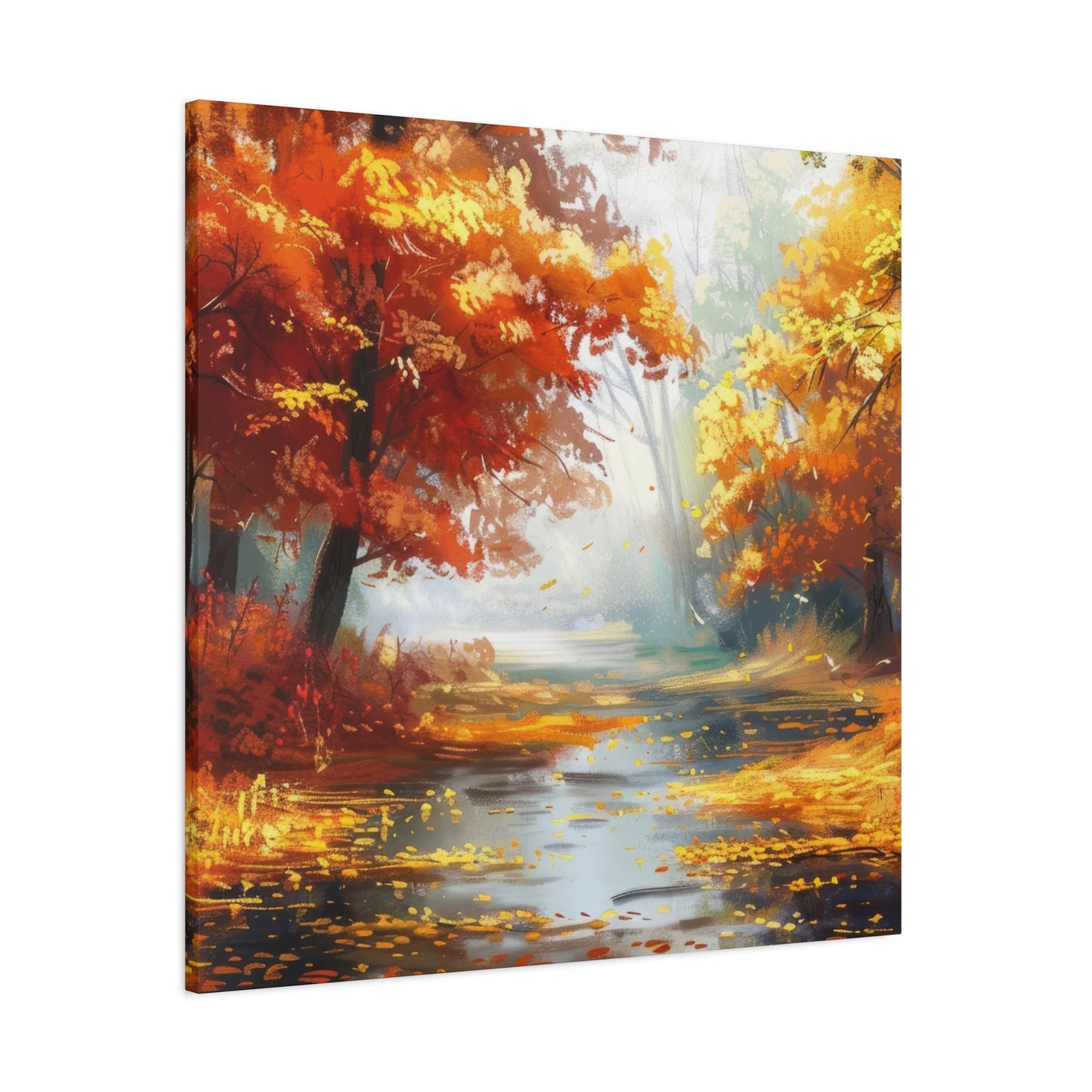 Autumn Serenity Canvas Art, Fall Decor, Nature Wall Art, Seasonal Home Decoration, Cozy Living Room Art