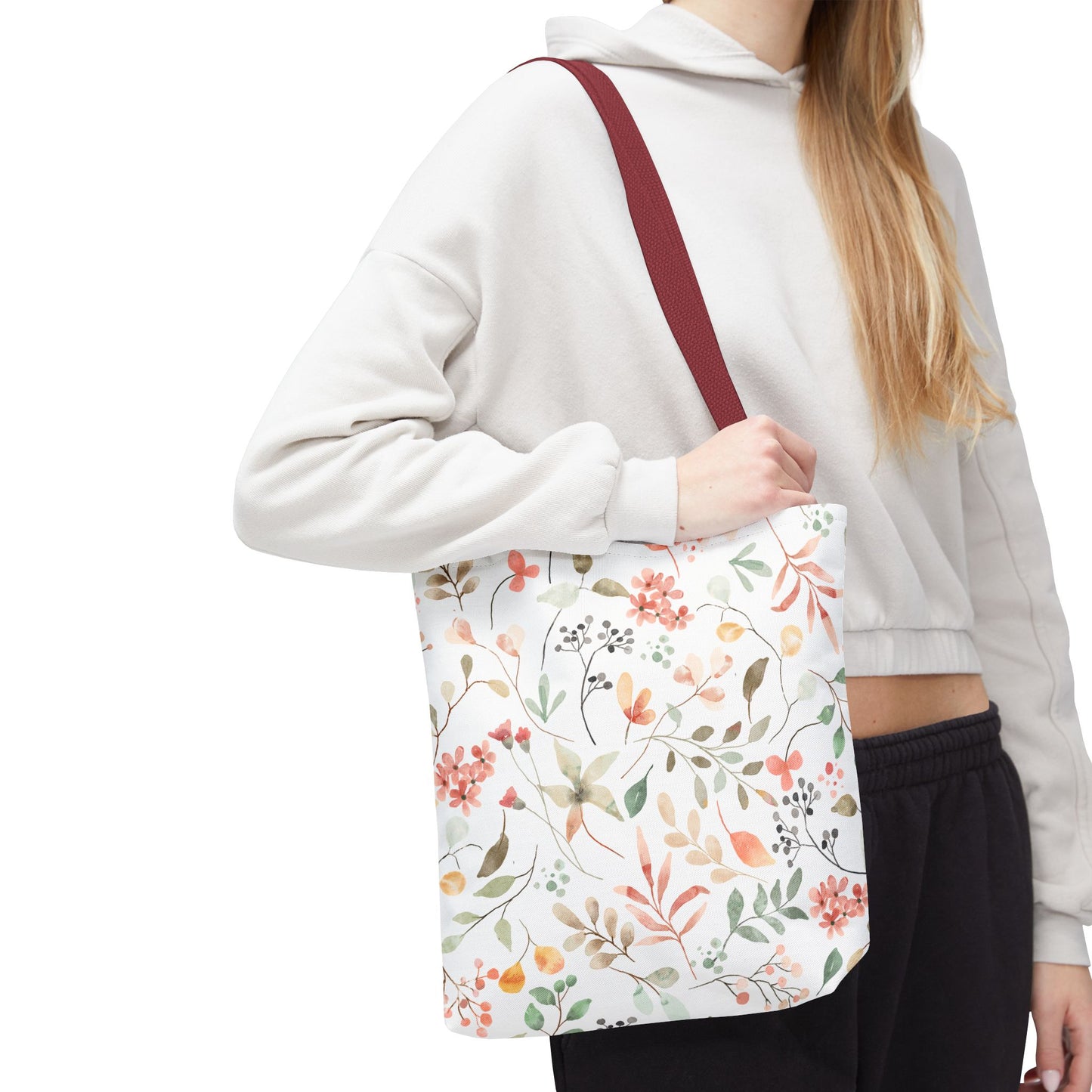 Floral Print Tote Bag | Eco-Friendly Shopping, Beach Trips, Travel, Gifts for Her, Everyday Carry