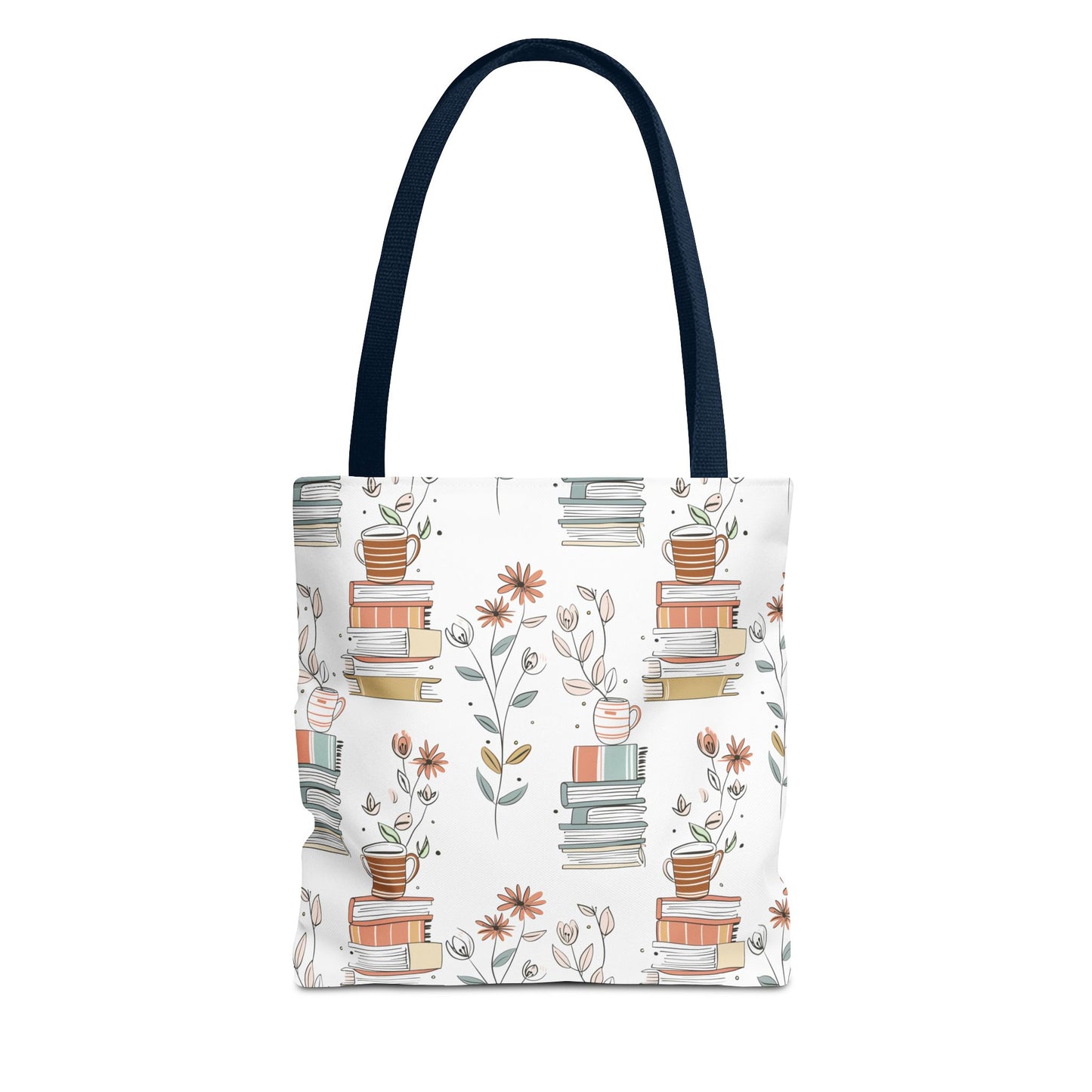 Book Lover's Floral Tote Bag, Perfect for Book Clubs, Library Visits, Eco-Friendly Gift, Reading Enthusiasts, Study Essentials