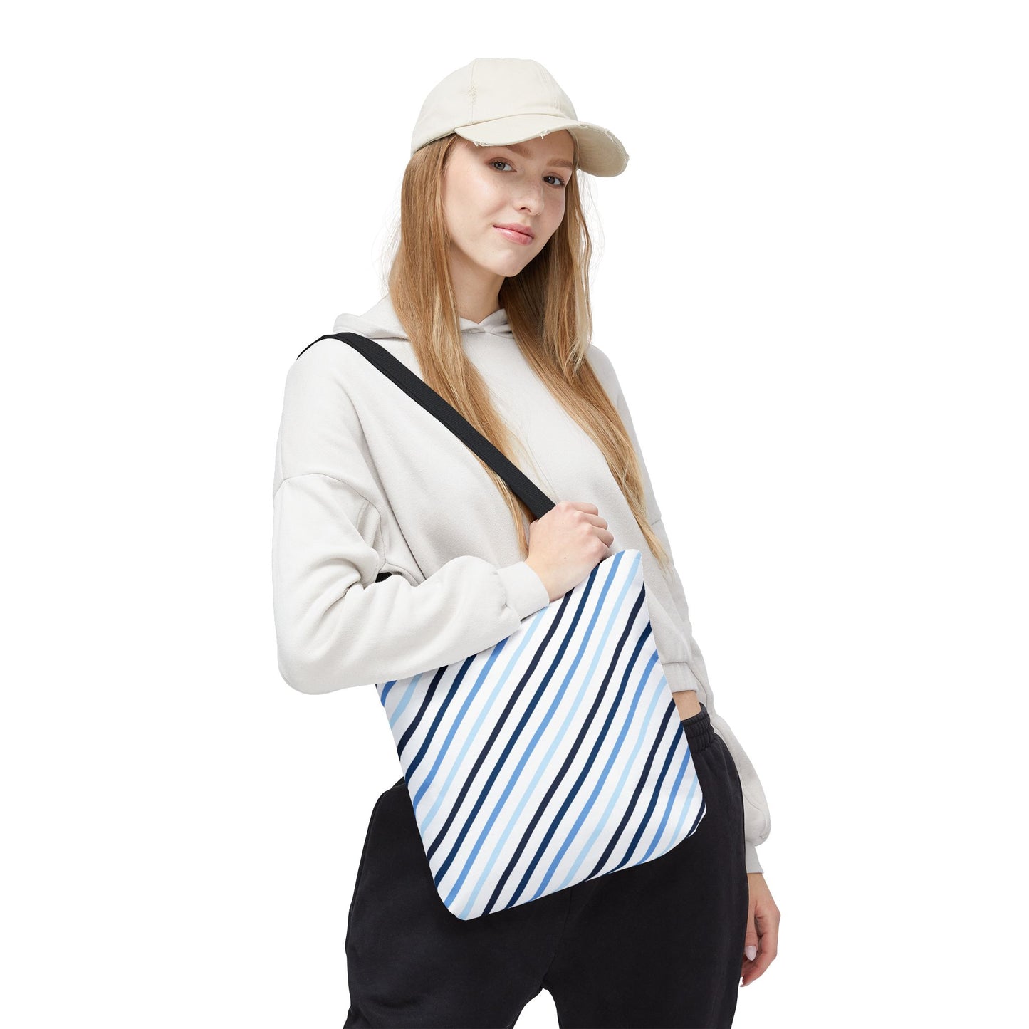Stylish Striped Tote Bag, Everyday Carryall, Reusable Shopping Bag, Eco-Friendly Gift, Chic Fashion Accessory