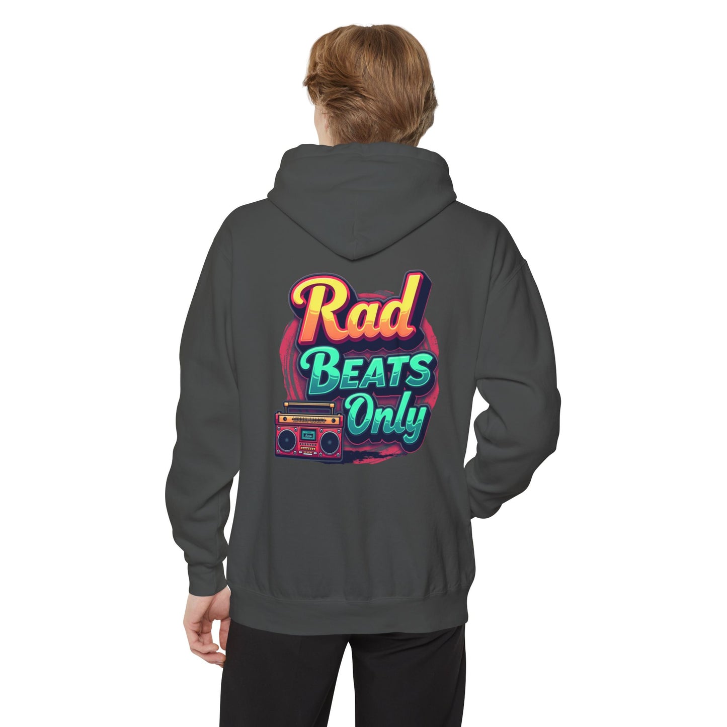 Rad Beats Unisex Hoodie, Music Lover Gift, Fun Retro Apparel, Unique Streetwear, Perfect for Casual Outfits
