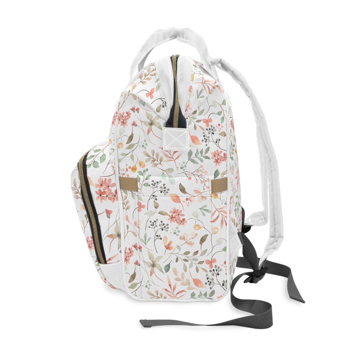 Floral Multifunctional Diaper Backpack - Stylish Baby Bag, Mom Must-Have, Travel-Friendly, Perfect Gift for New Parents