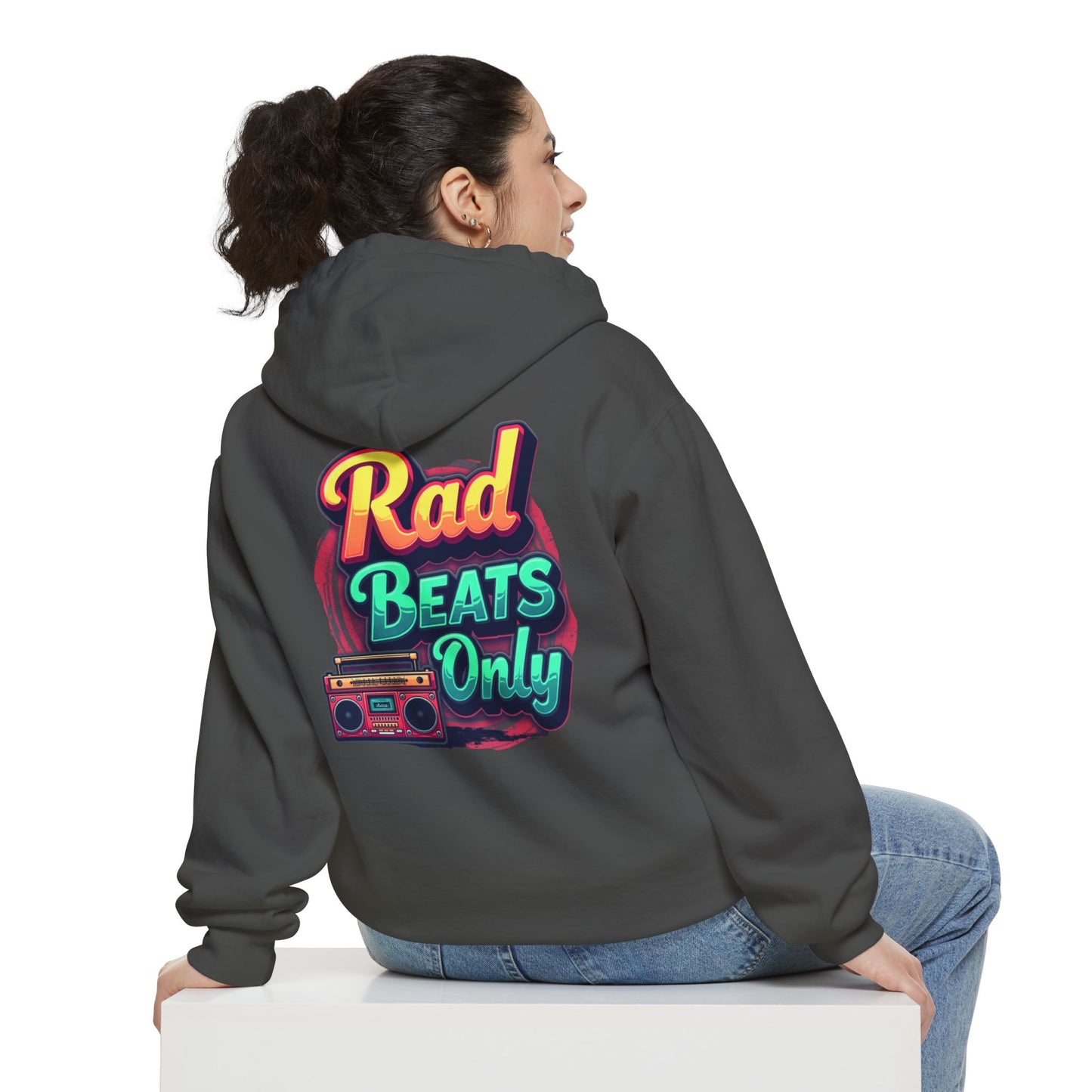 Rad Beats Unisex Hoodie, Music Lover Gift, Fun Retro Apparel, Unique Streetwear, Perfect for Casual Outfits