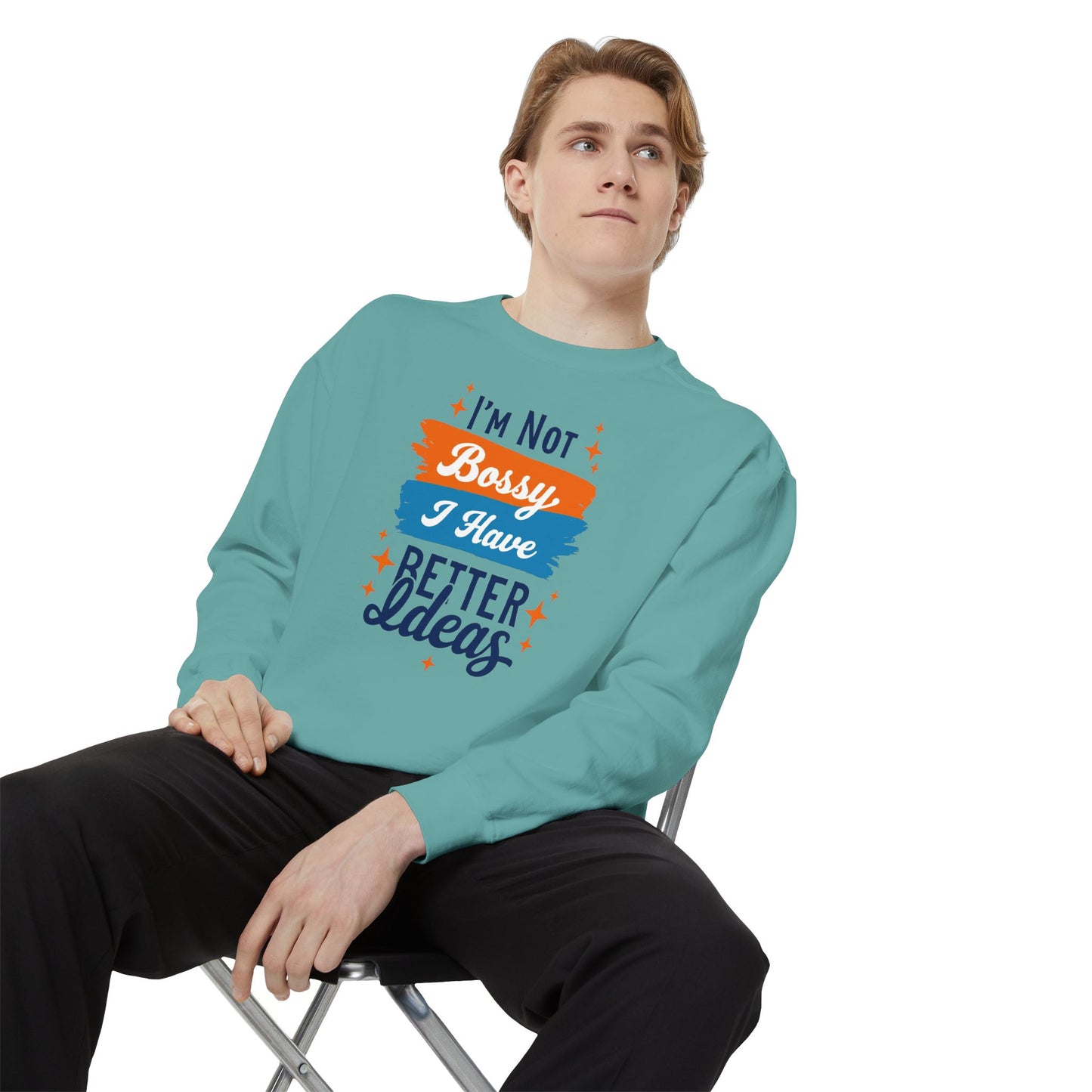 Bossy Ideas Unisex Sweatshirt - Cozy Gift for Friends, Funny Casual Wear, Unique Birthday Present, Relaxed Fit, Cool Motivational Apparel