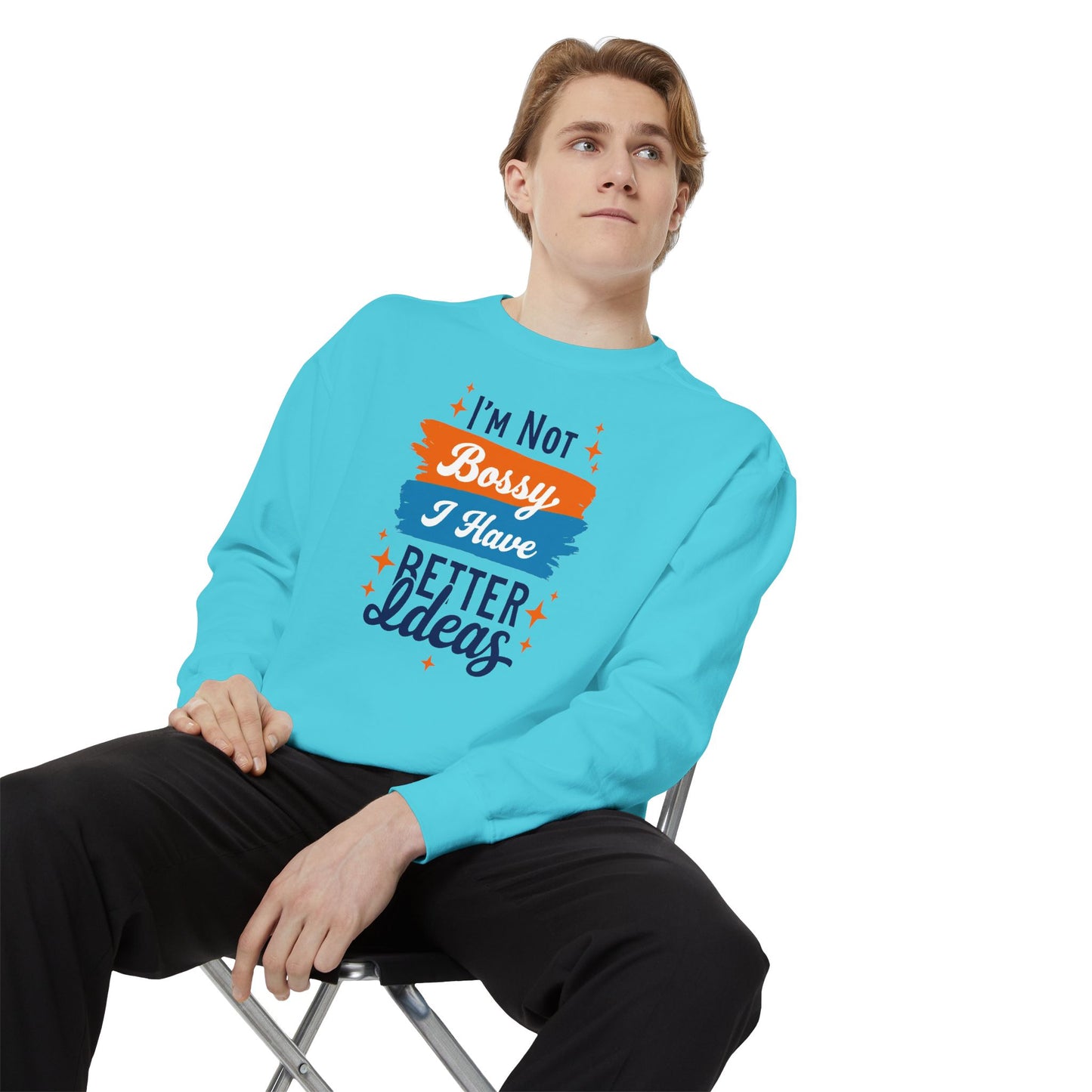 Bossy Ideas Unisex Sweatshirt - Cozy Gift for Friends, Funny Casual Wear, Unique Birthday Present, Relaxed Fit, Cool Motivational Apparel