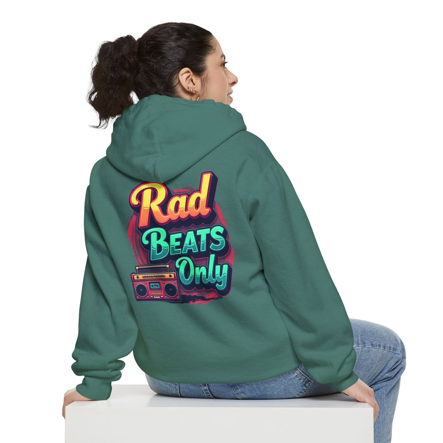 Rad Beats Unisex Hoodie, Music Lover Gift, Fun Retro Apparel, Unique Streetwear, Perfect for Casual Outfits