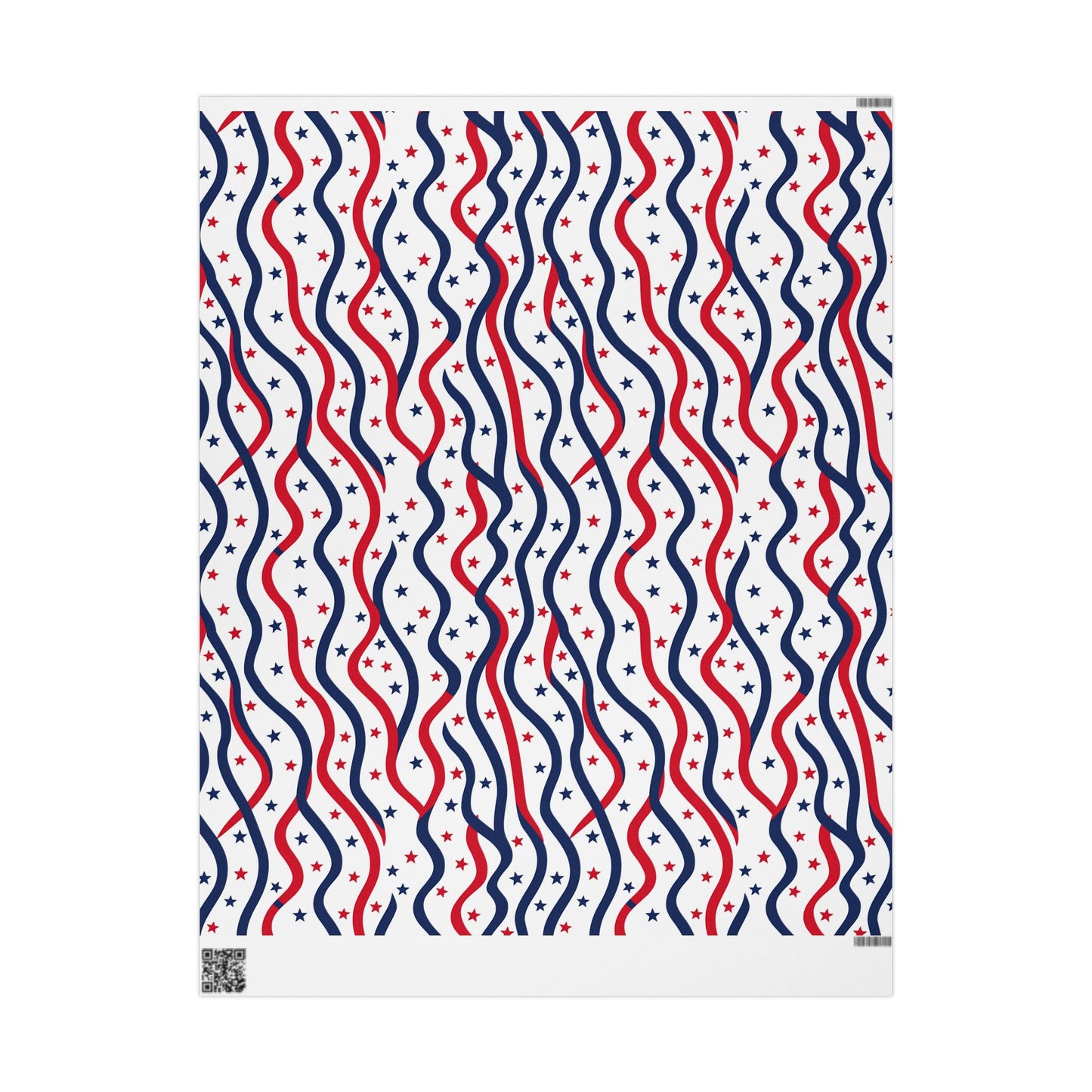 Patriotic Wrapping Paper for Holidays, Gift Wrap for Independence Day, Festive Decor, Star-Patterned Paper, Ideal for Celebrations
