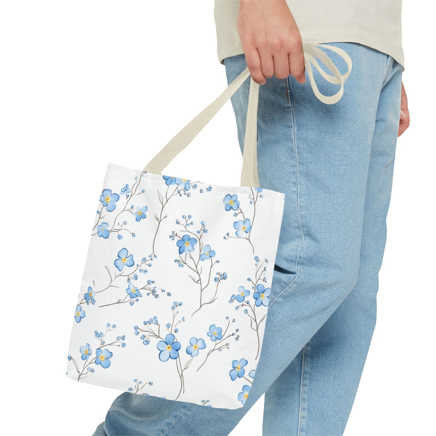 Floral Tote Bag, Stylish Shopping Bag, Eco-Friendly Tote, Spring Floral Design, Perfect for Everyday Use