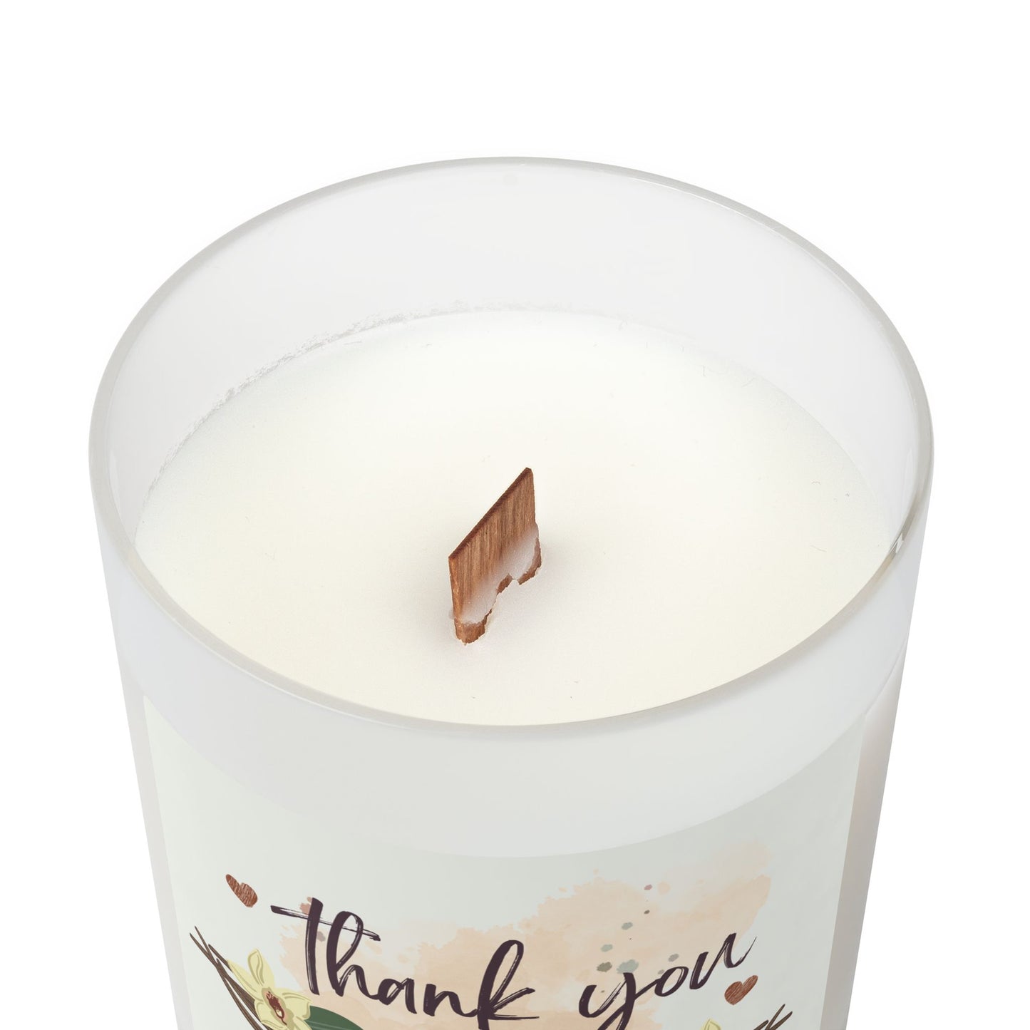 Personalized Thank You Candle - Frosted Glass 11oz