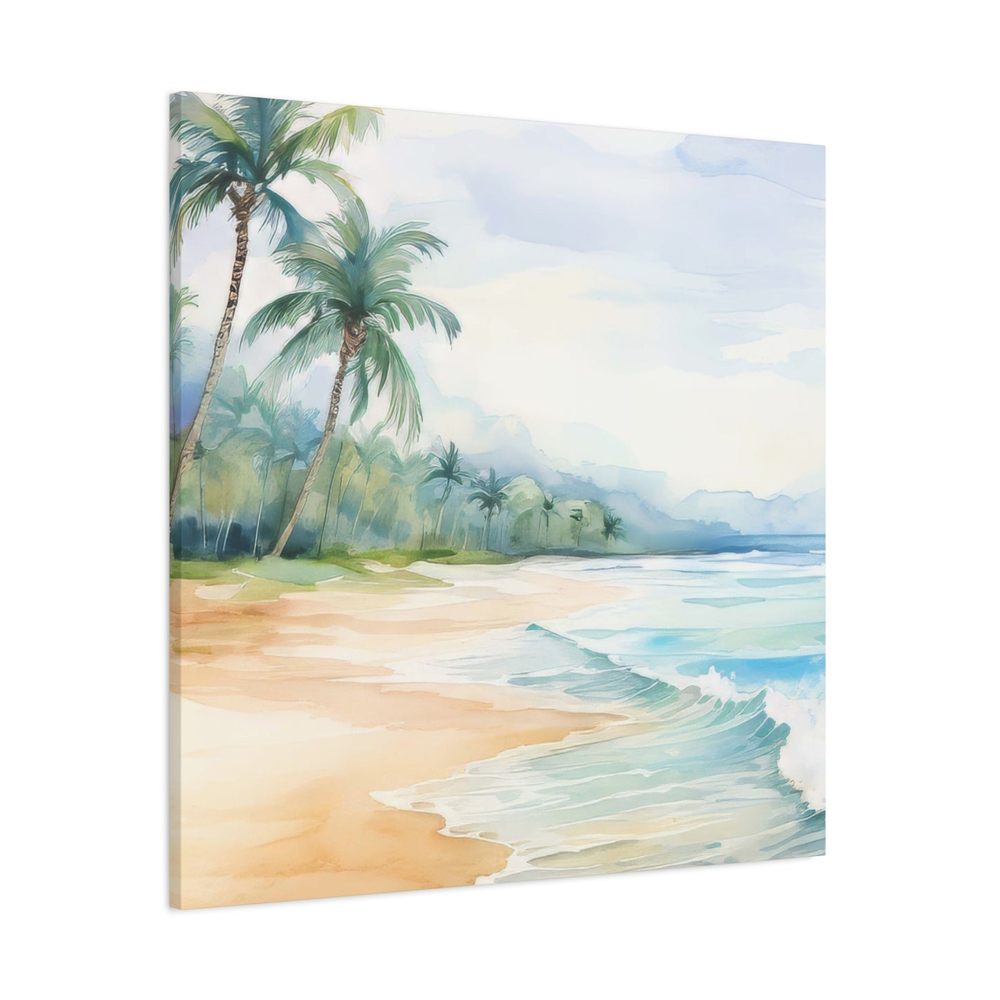 Beach Vibes Wall Art, Coastal Canvas Print, Tropical Decor, Ocean Scene Artwork, Home Decor, Gift for Beach Lovers, Summer Wall Art