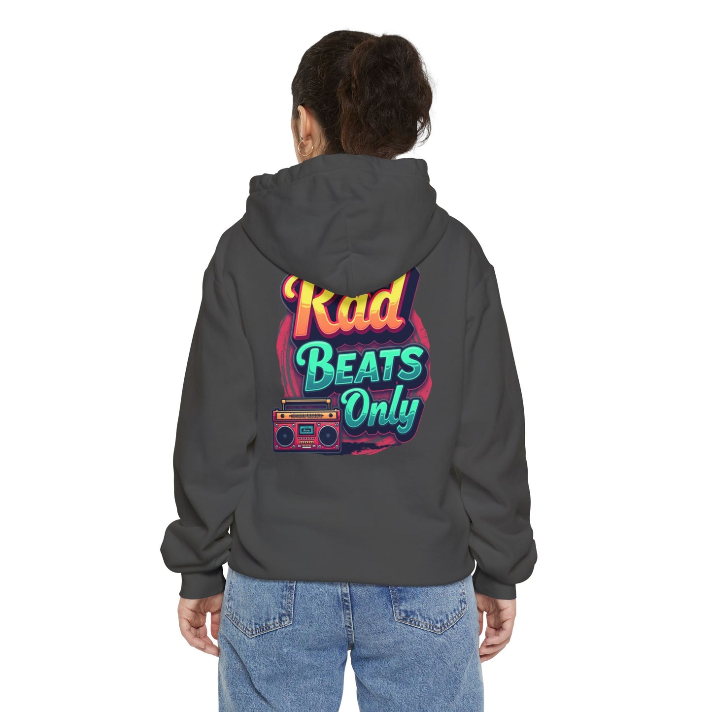 Rad Beats Unisex Hoodie, Music Lover Gift, Fun Retro Apparel, Unique Streetwear, Perfect for Casual Outfits