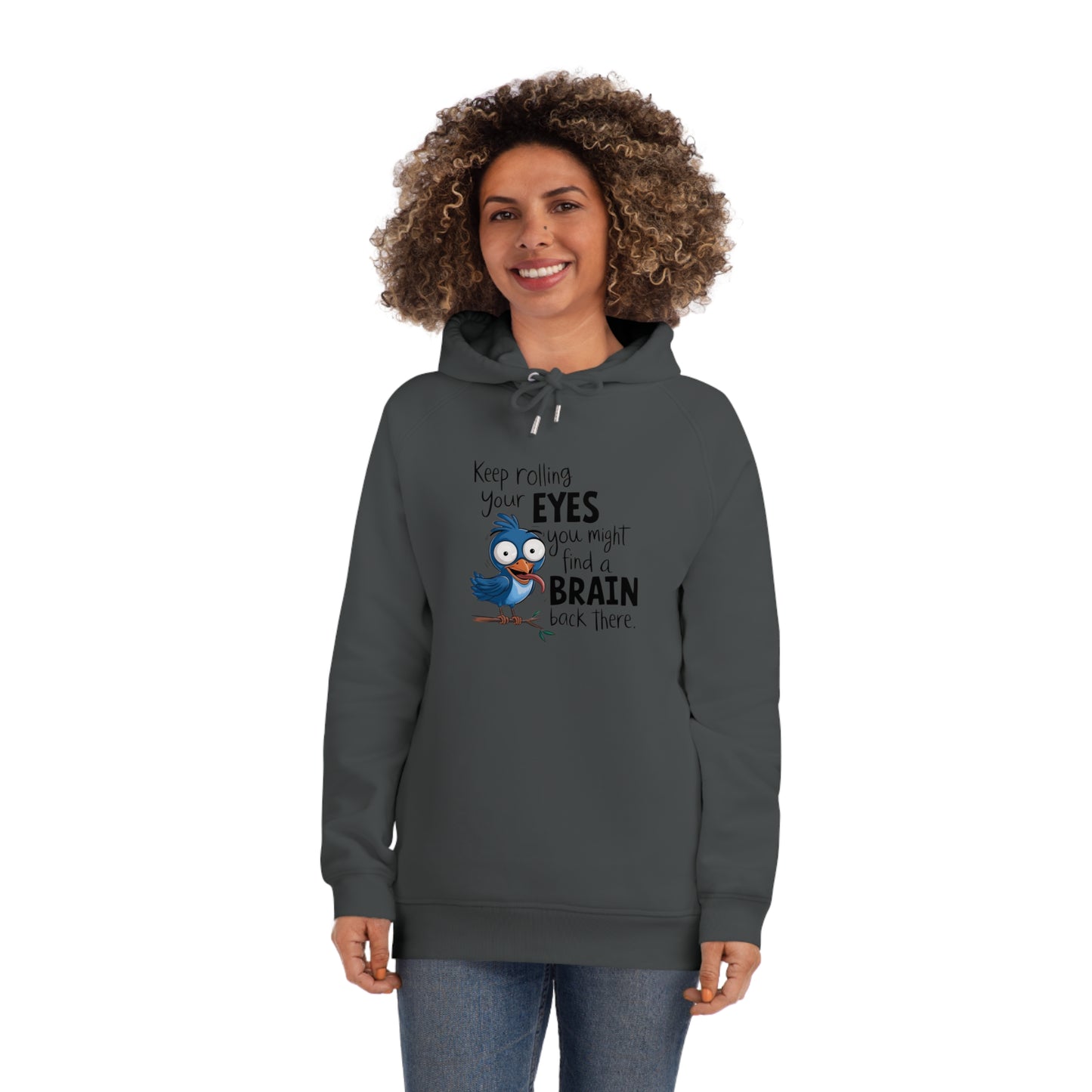 Funny Owl Hooded Sweatshirt, Keep Rolling Your Eyes Hoodie, Cute Animal Hoodie, Gift for Bird Lovers, Cozy Humor Clothing