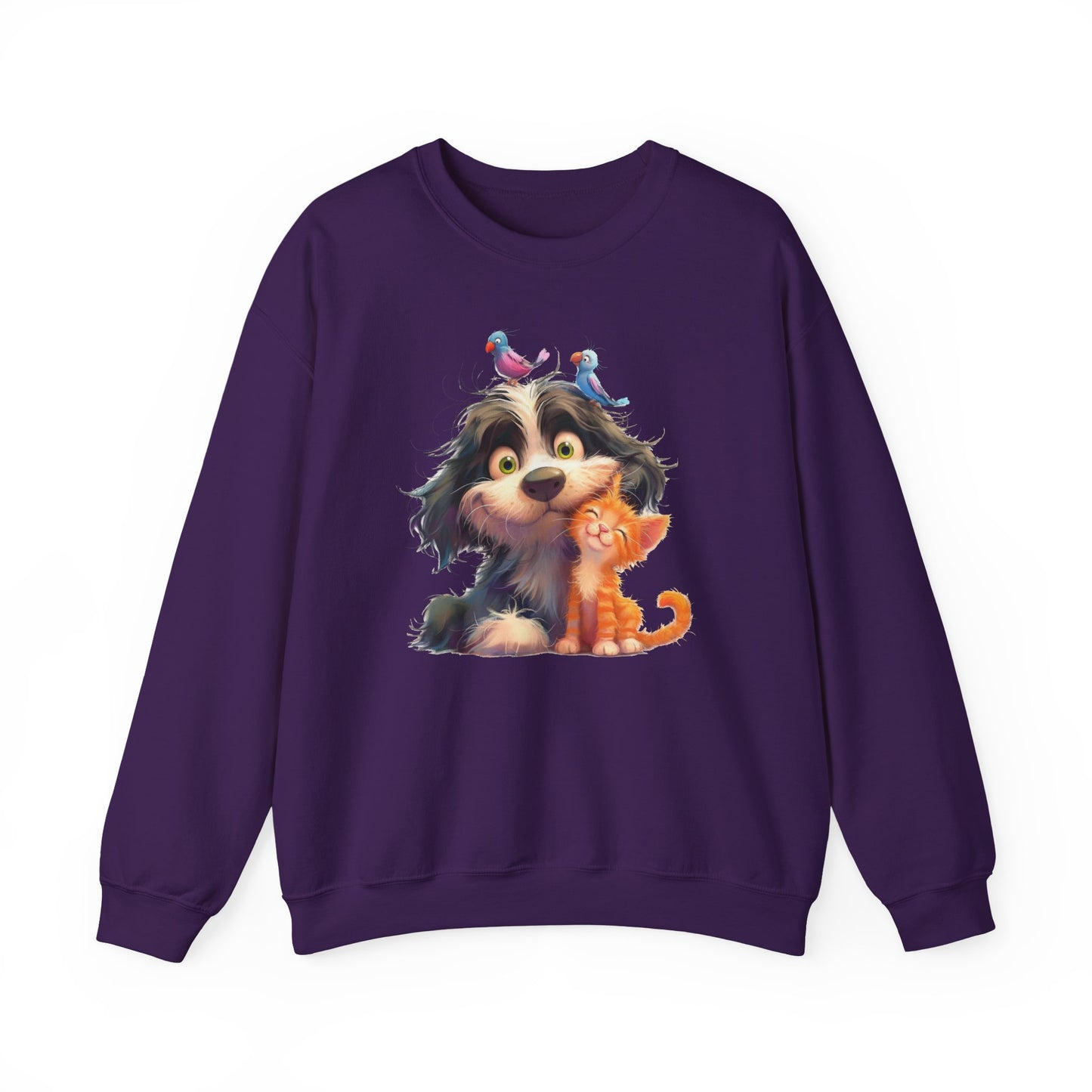 Cozy Pet Lovers Sweatshirt, Cute Animal Crewneck, Gift for Cat Dog Mom, Funny Pet Sweatshirt, Relaxed Fit Unisex Top