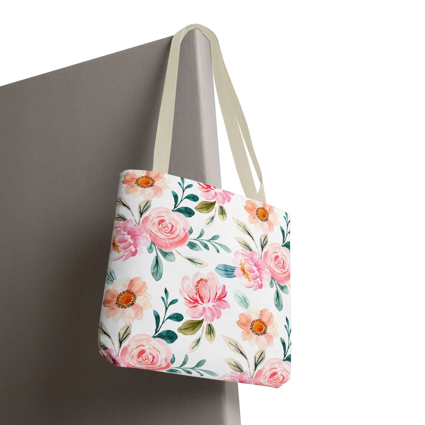 Floral Print Tote Bag, Stylish Shopping, Eco-Friendly Gift, Beach Bag, Floral Tote, Everyday Carryall
